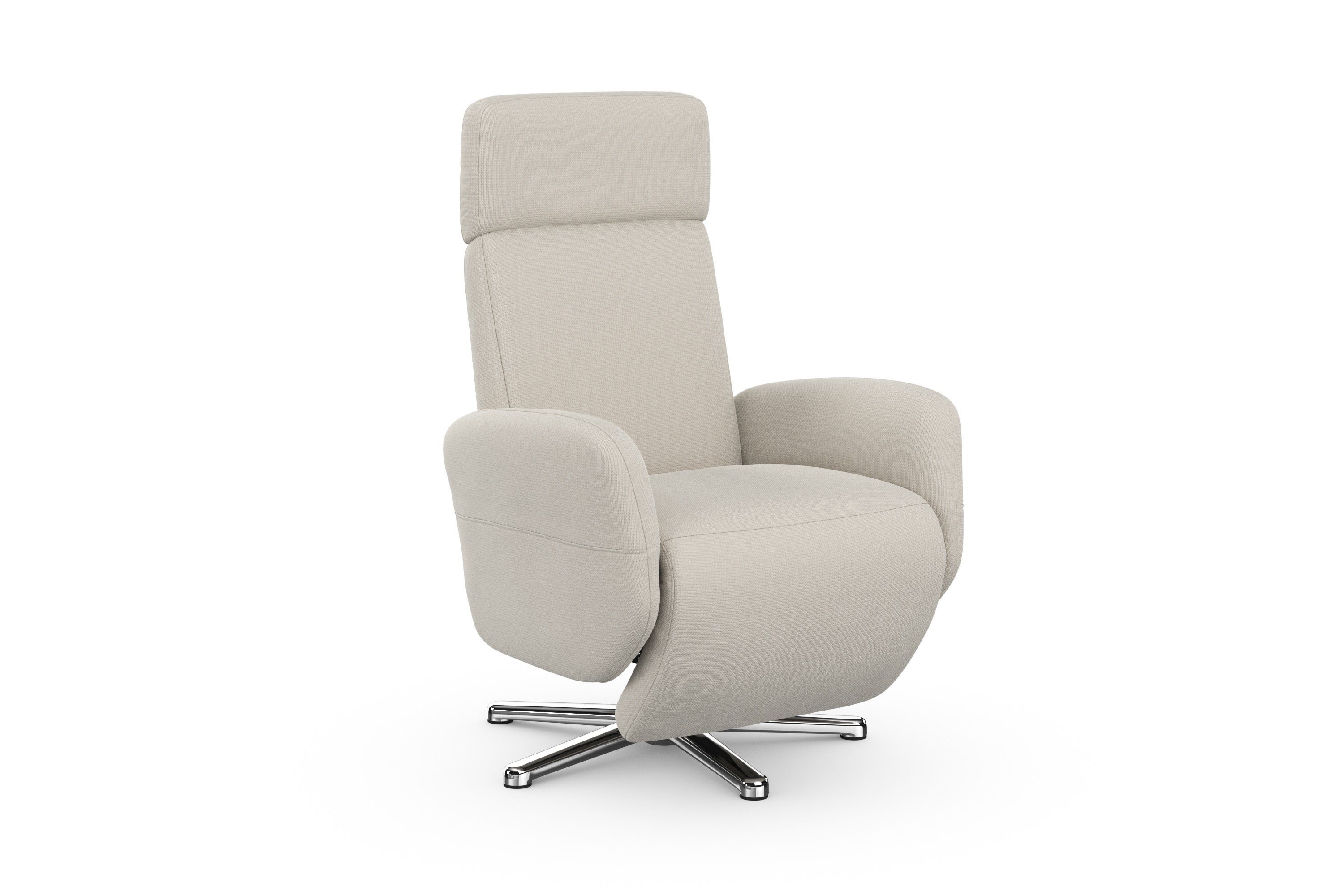 sit&more Relaxfauteuil Grenoble, incl. hoofdsteunverstelling en bekabelde afstandsbediening