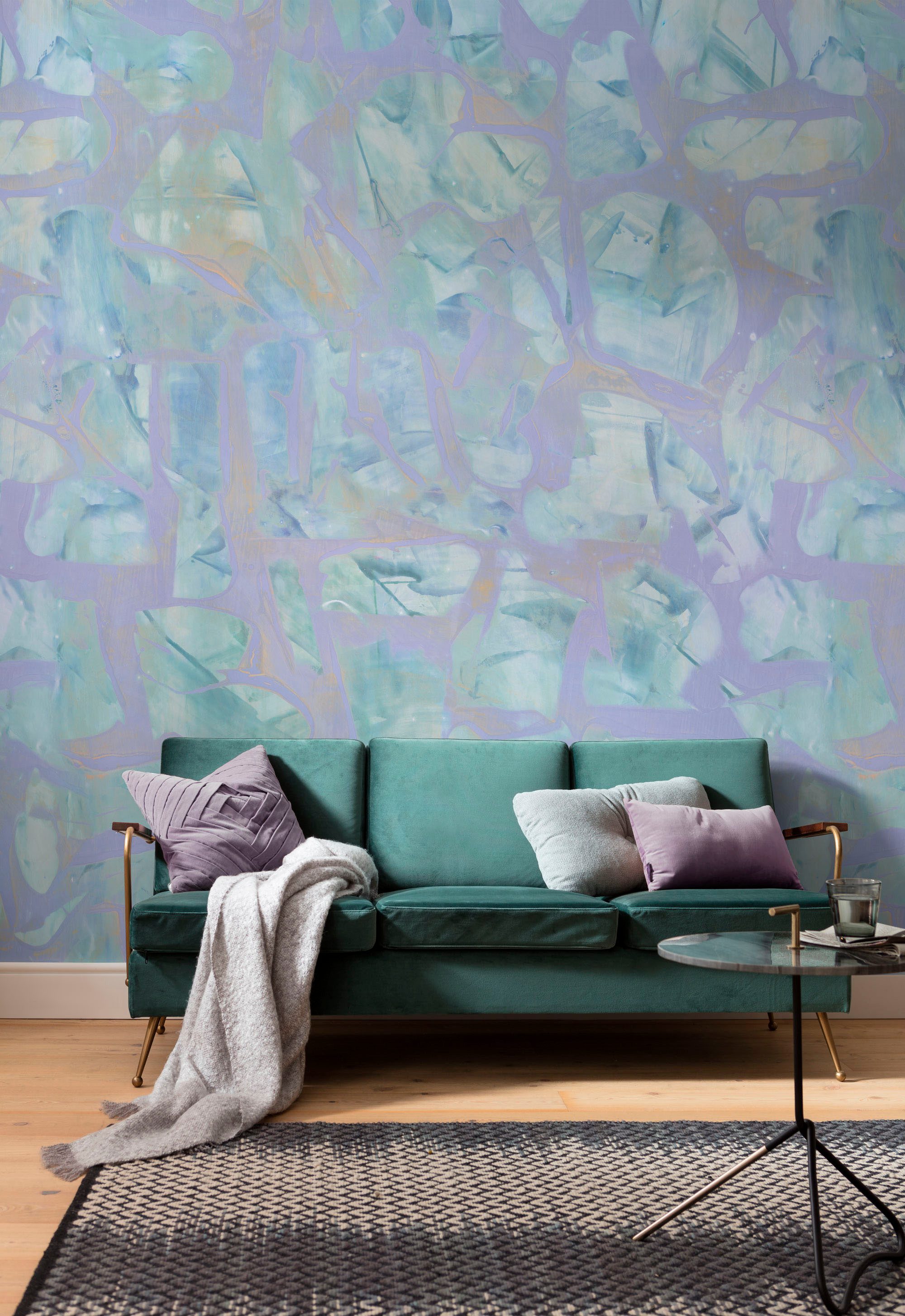 Komar Fotobehang Digitale print vlies - Opal Waters - Afmeting 400 x 250 cm (1 stuk) fotobehang paars