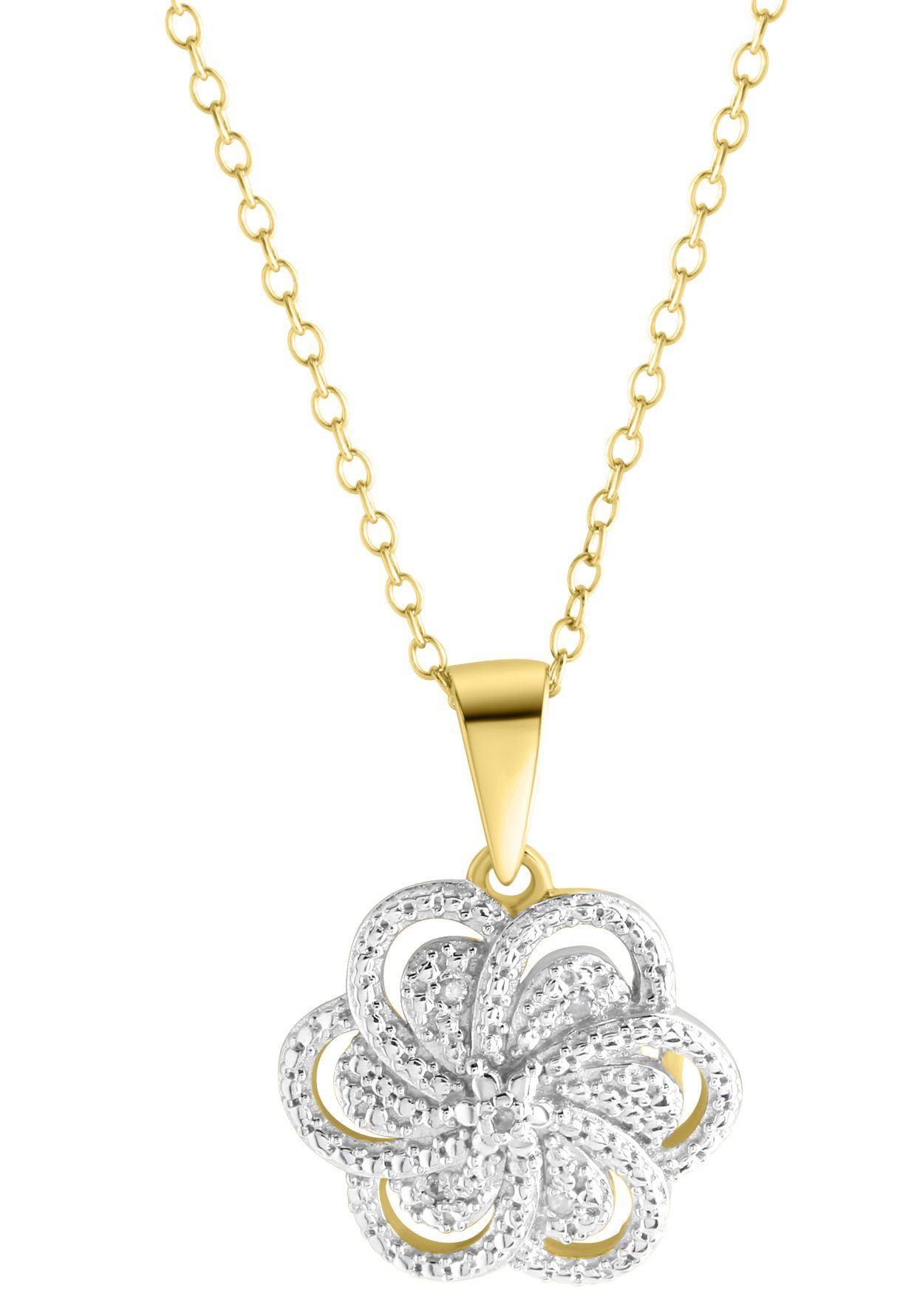 Firetti Ketting met hanger Sieraad Geschenk, Bloem / Knoop dames kettingen goud(kleur)