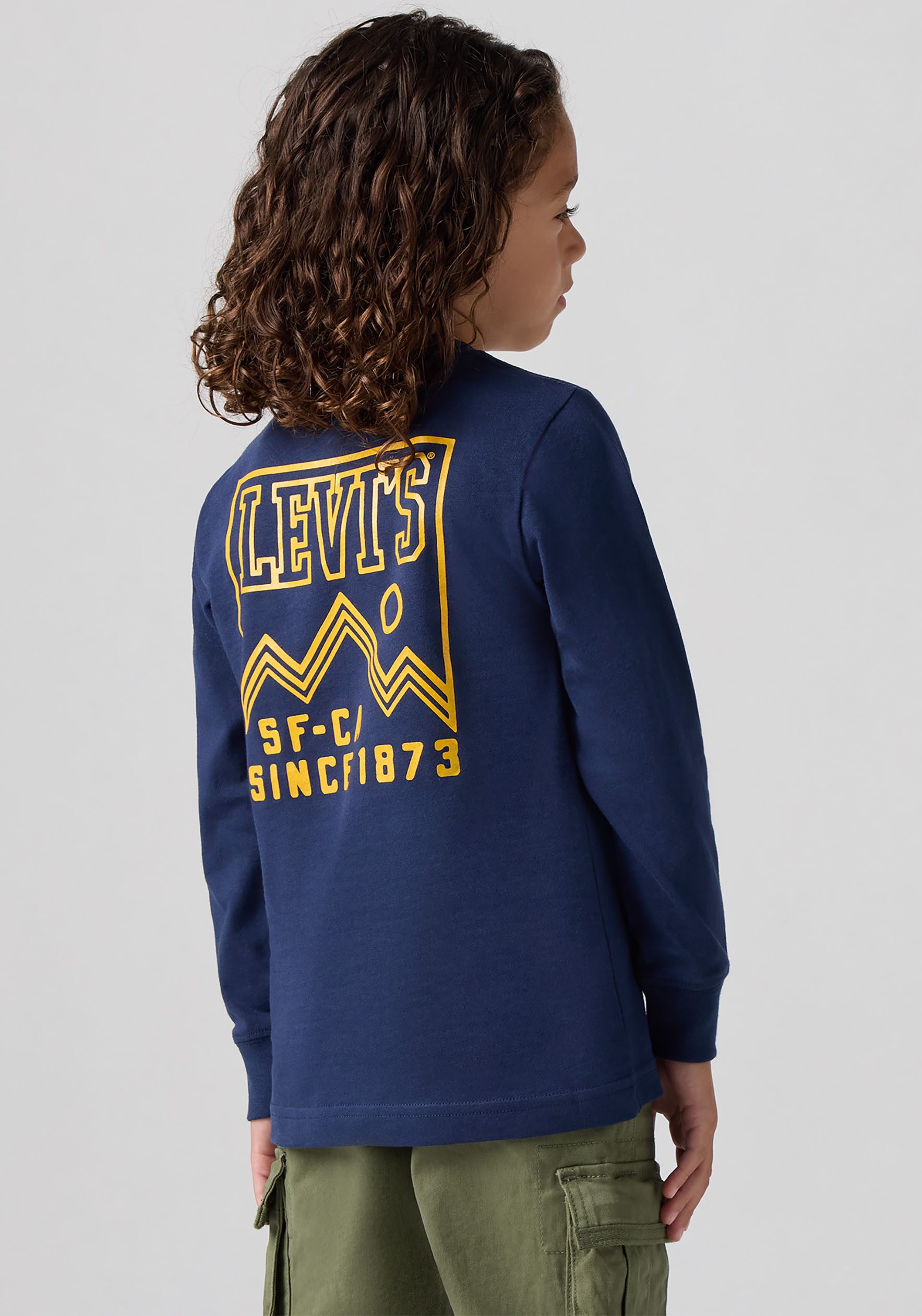 Levi's Kidswear Shirt met lange mouwen met rugprint voor jongens