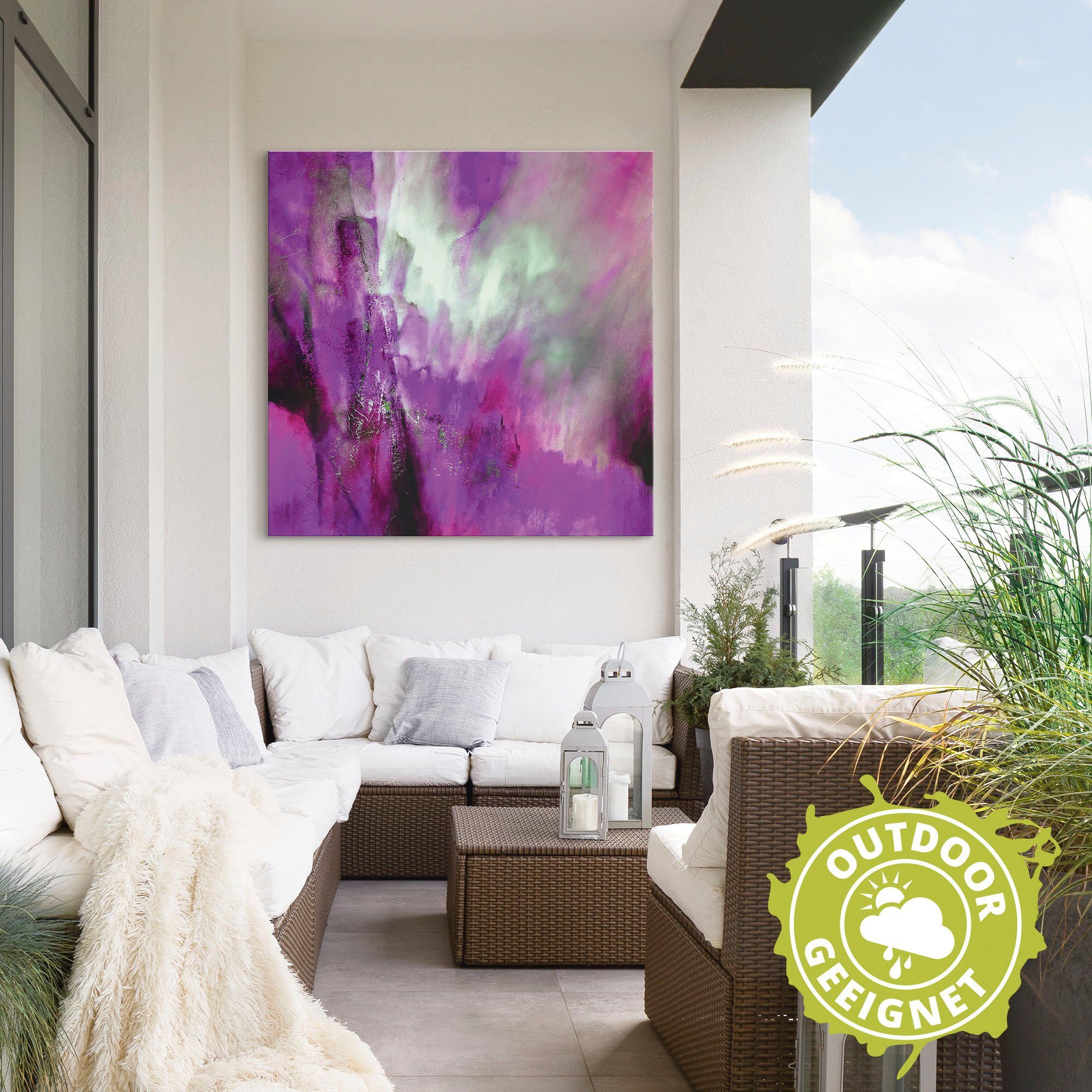 Artland Artprint Roze licht als artprint van aluminium, artprint voor buiten, artprint op linnen, poster in verschillende maten. maten
