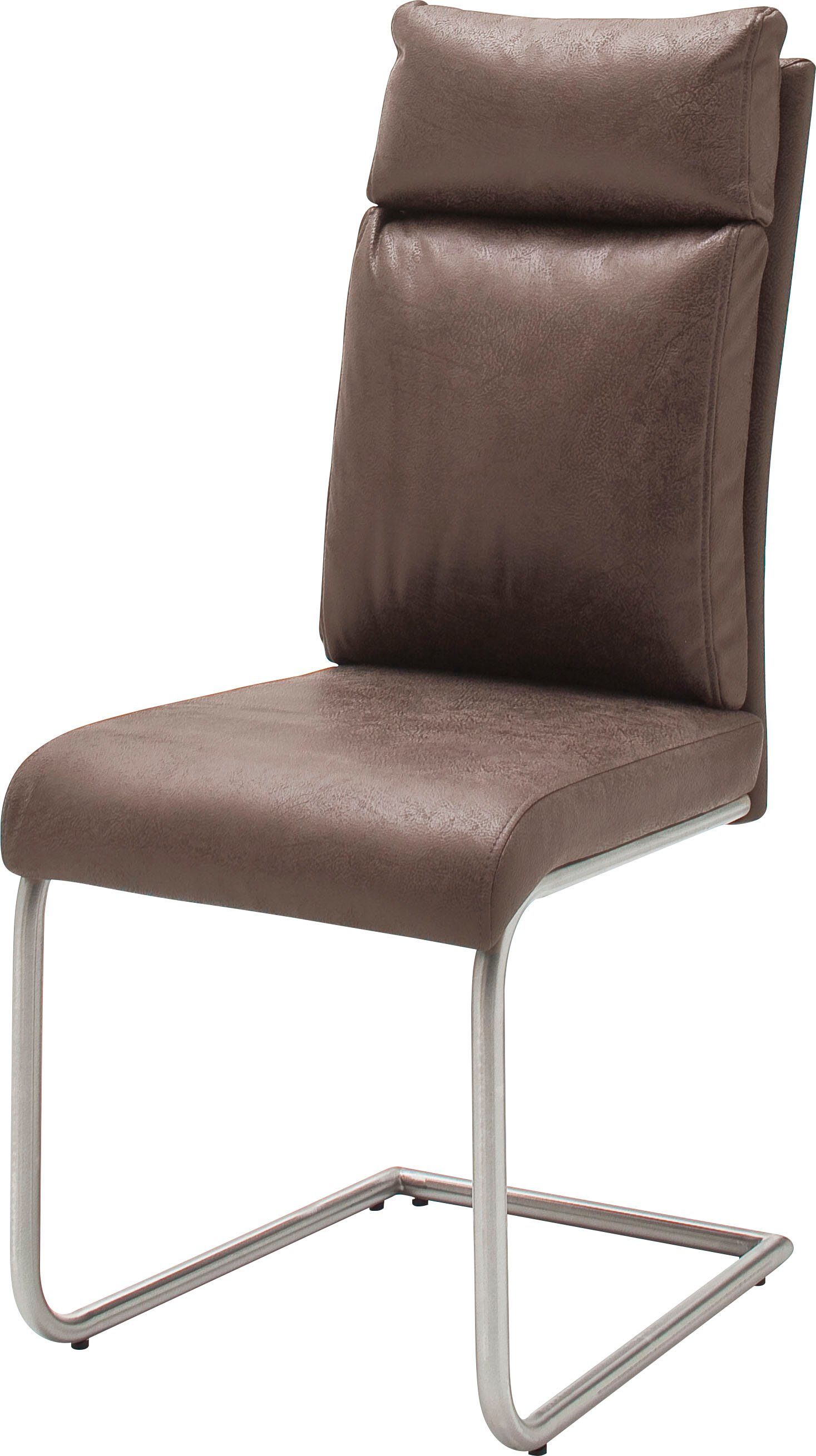 MCA furniture Vrijdragende stoel Pia Stoel belastbaar tot 120 kg, kussen-look (2 stuks)