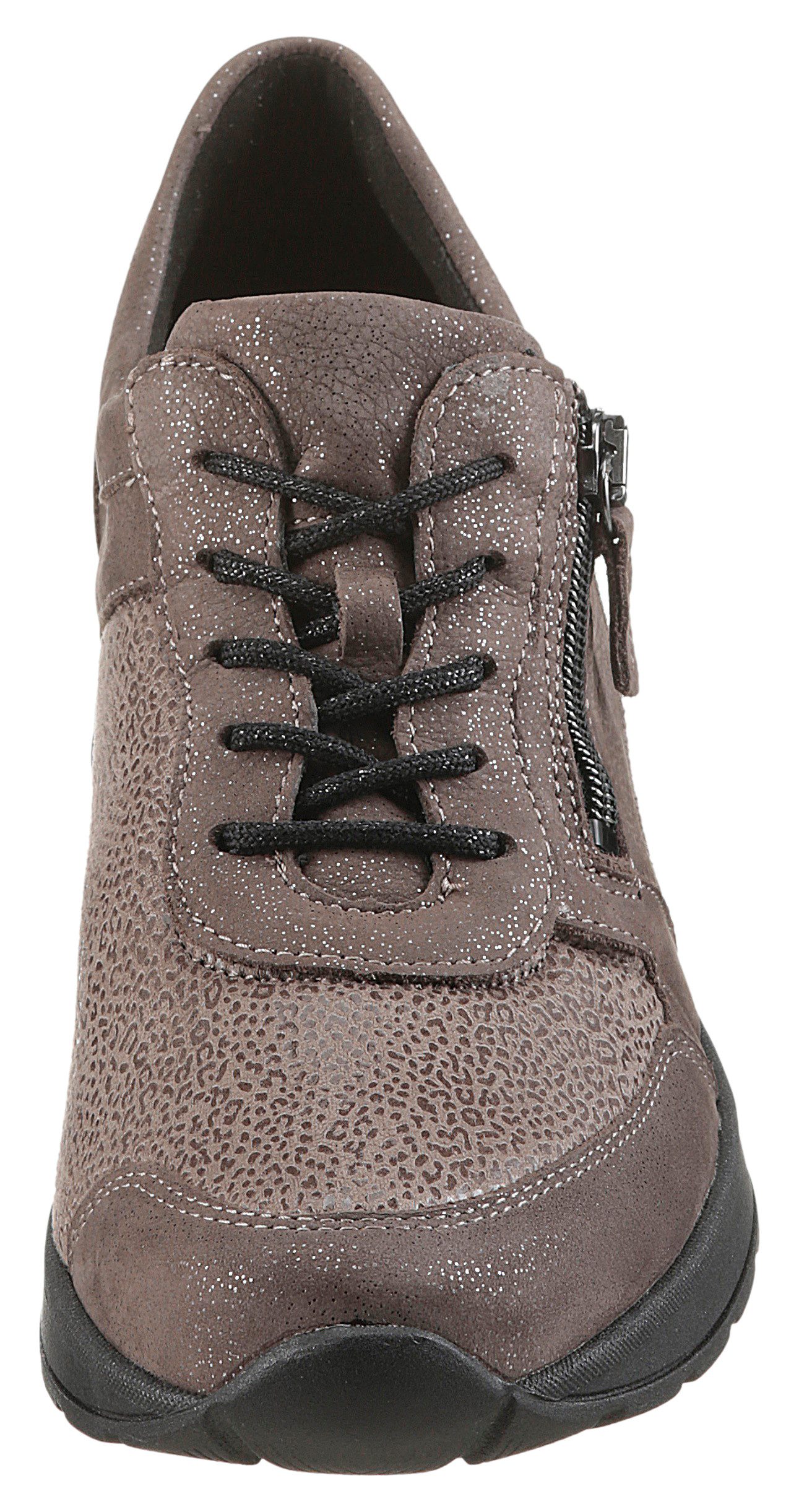 Waldläufer Sneakers met sleehak H-Clara-soft , vrijetijdsschoen, lage schoen, veterschoen met luchtkamerzool