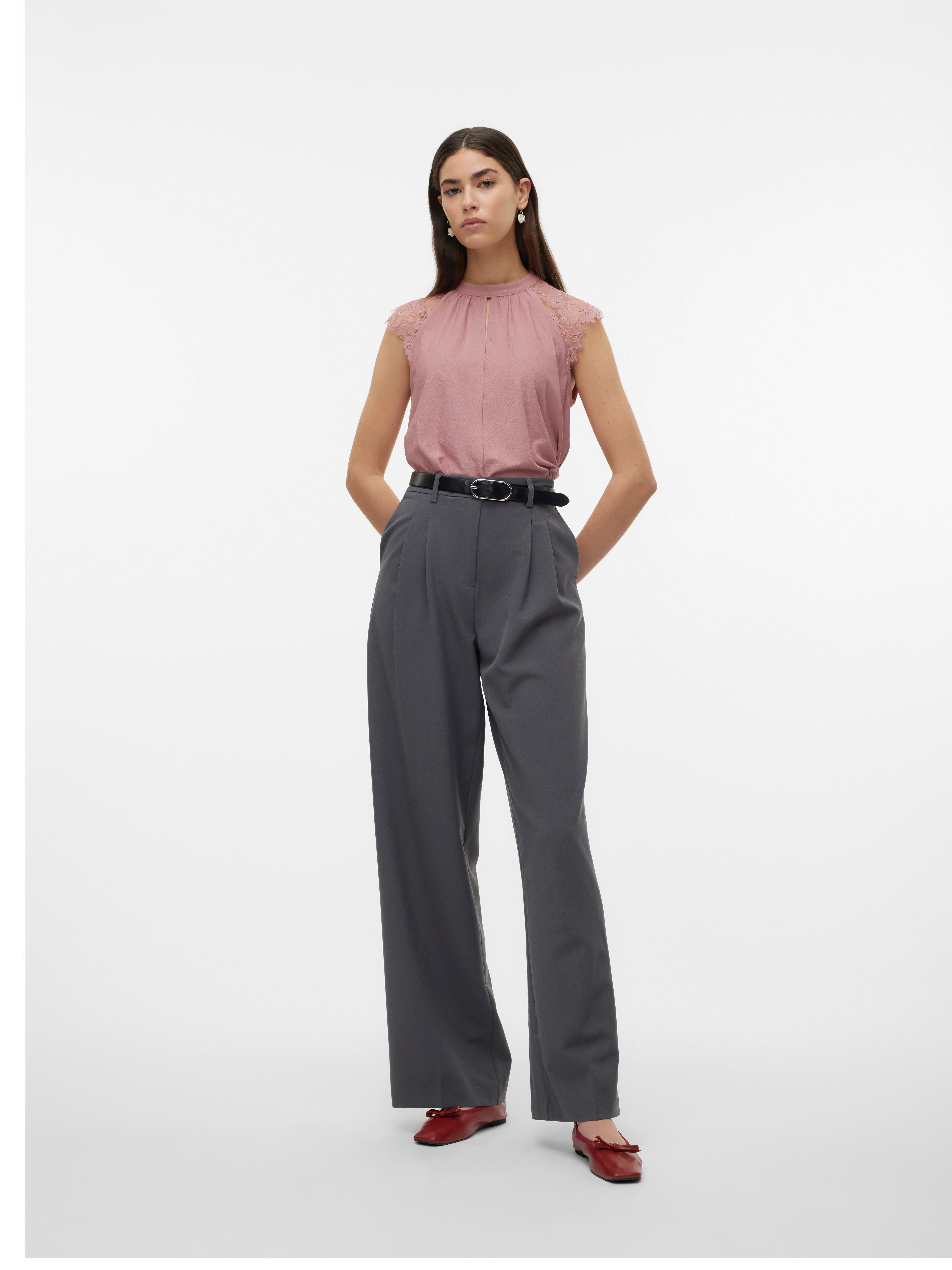 Vero Moda Kanten top VMMILLA SL LACE TEE