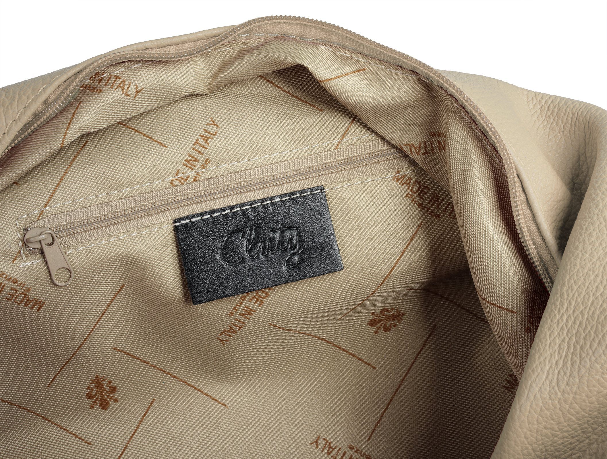 Cluty Shopper echt leer, made in italy