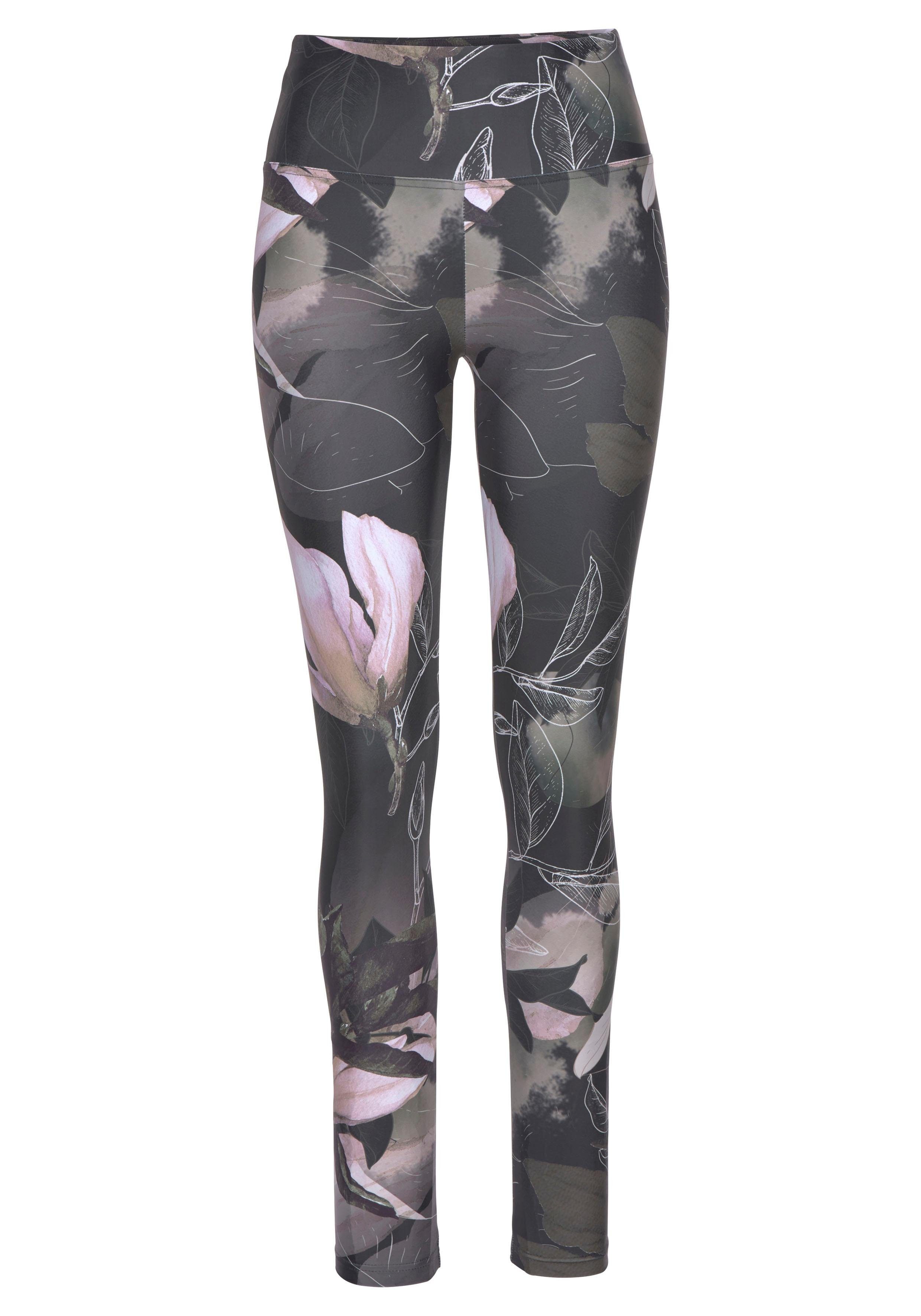 active by Lascana Legging Tropical met abstracte bloemenprint, loungewear
