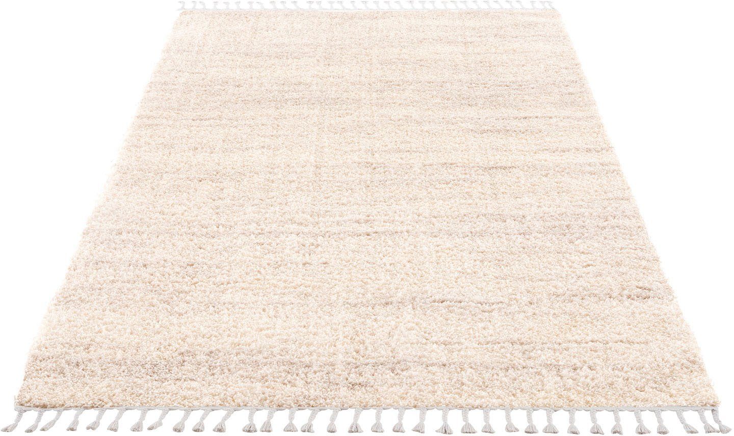 Carpet City Hoogpolig vloerkleed Pulpy 524 bijzonder zacht, met franje, mêlee