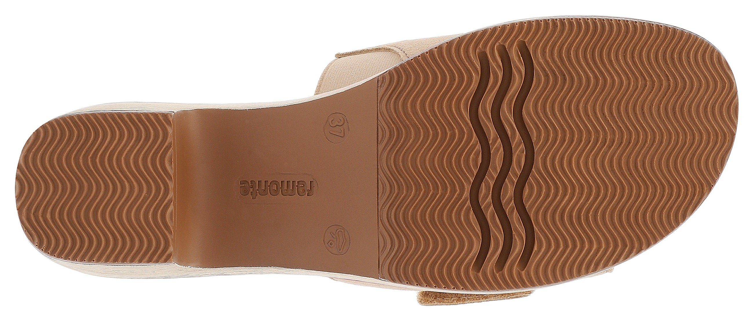 Remonte Slippers ELLE-Collection blokhak, zomerschoen, slippers, decoratieve gesp, elle-collectie