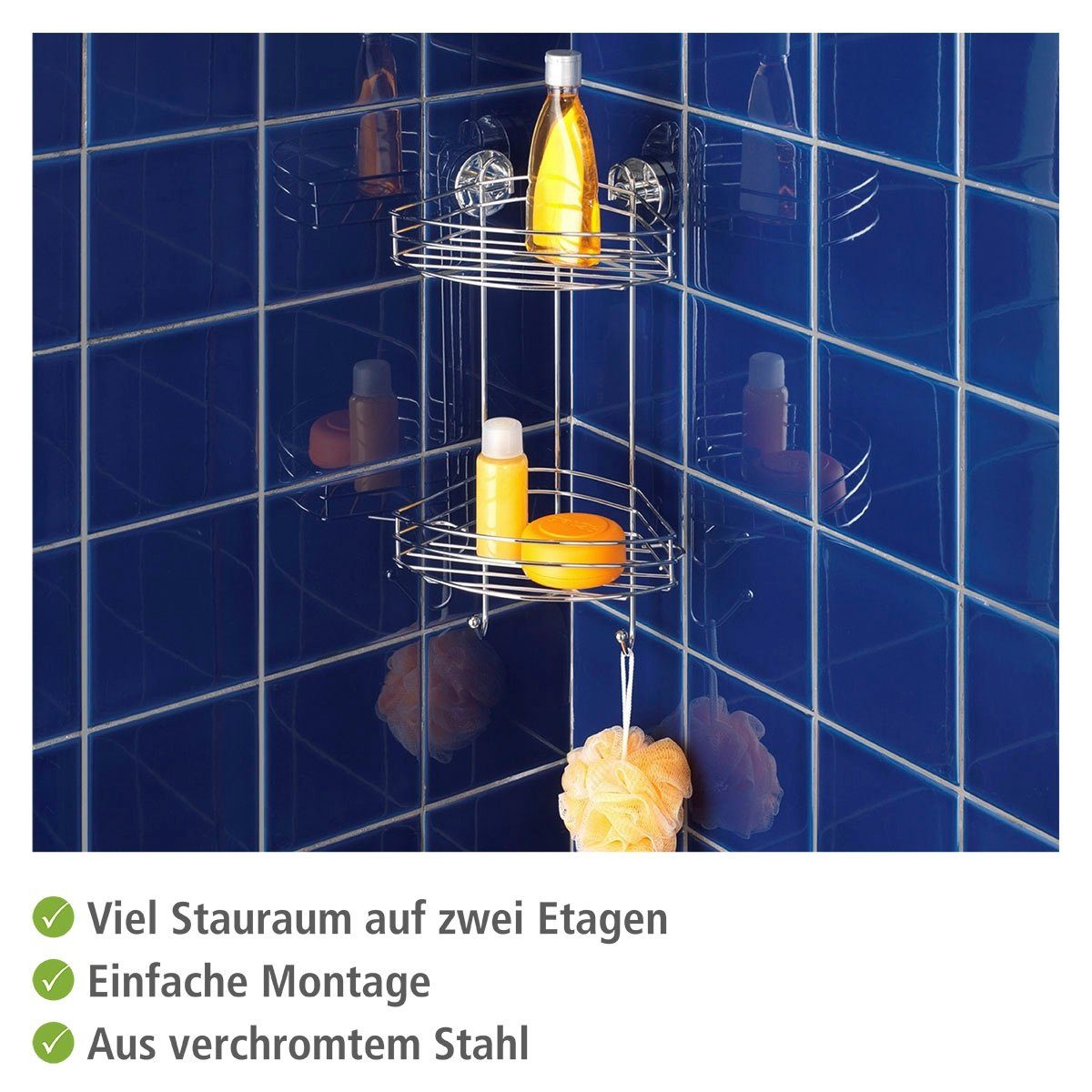 WENKO Doucherekje Vacuum-Loc 2 etages
