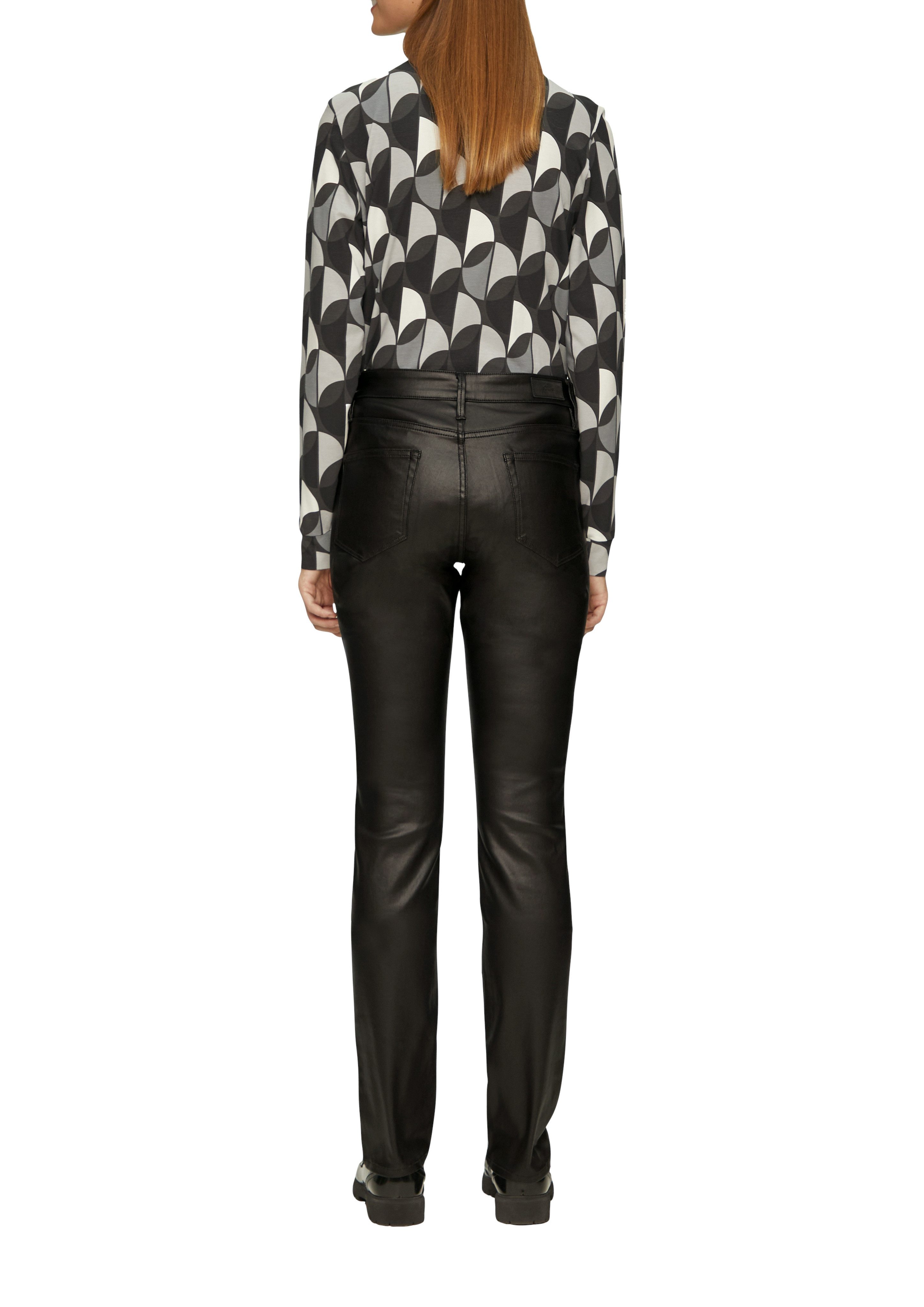 s.Oliver Slim fit jeans in leer-look