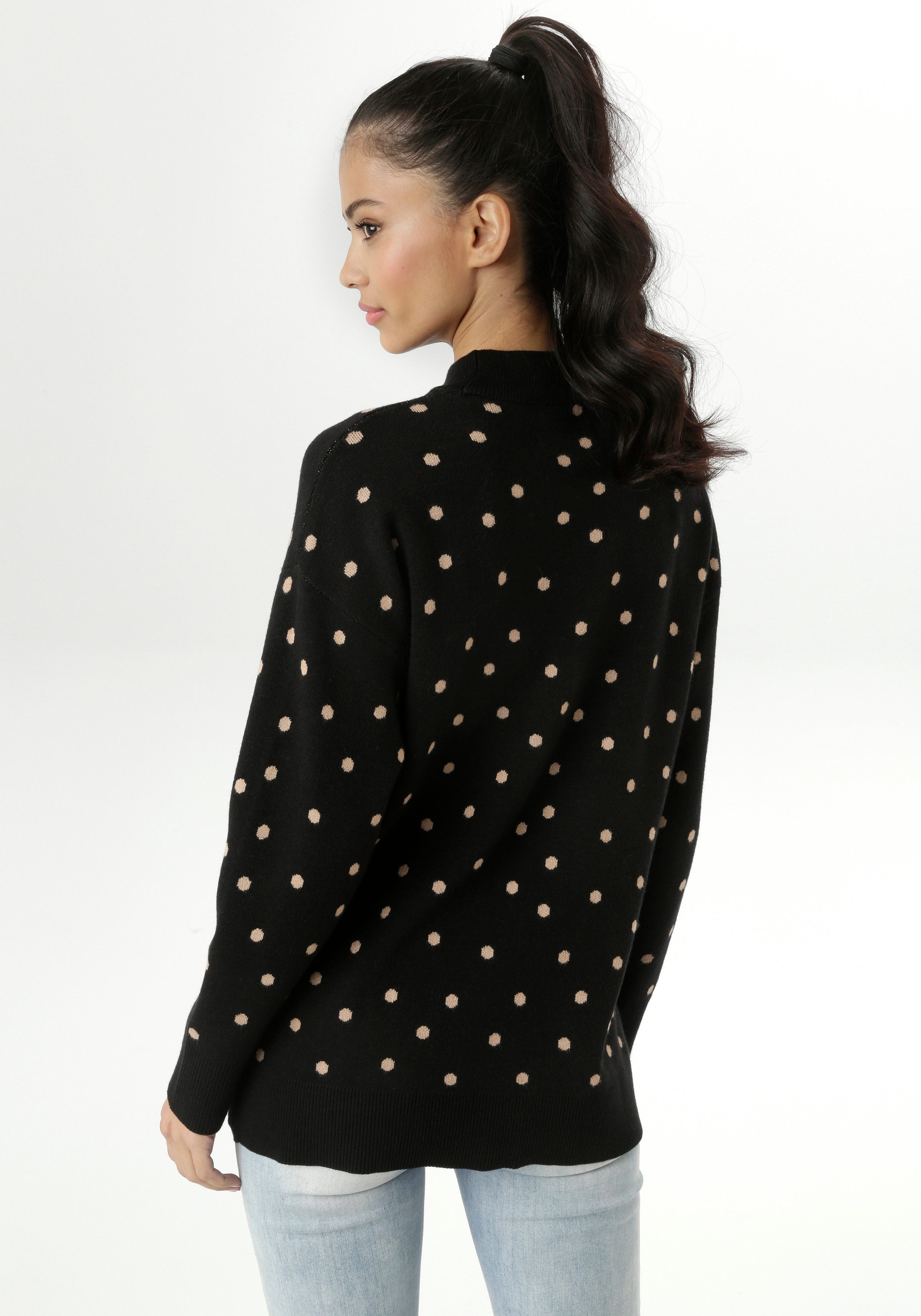 Aniston SELECTED Gebreide trui met elegant jacquard-patroon - nieuwe collectie