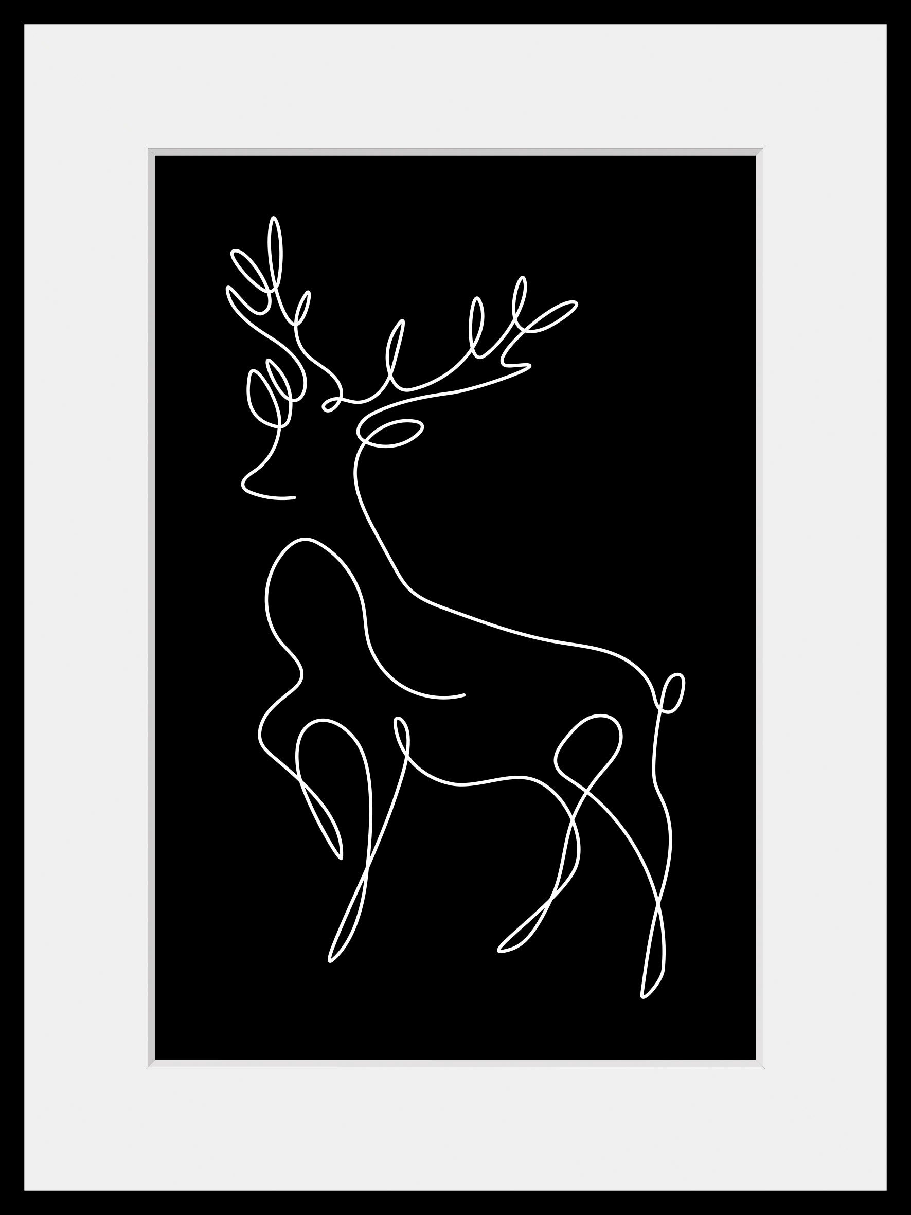 queence Wanddecoratie Walter Picasso HD premium posterdruk incl. houten lijst (1 stuk)