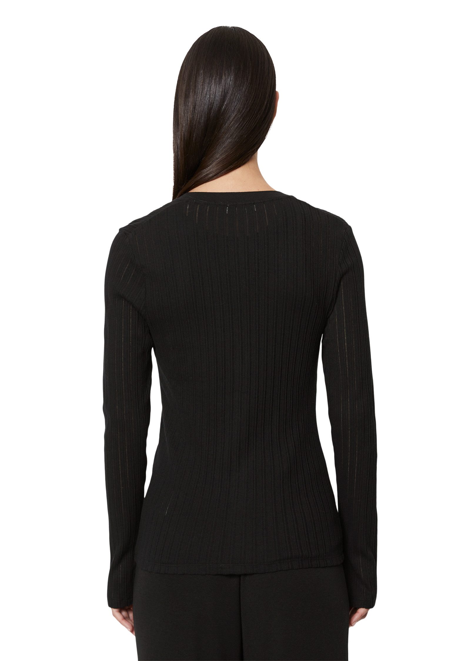 Marc O'Polo Vest Pointelle-cardigan regular, licht doorschijnend