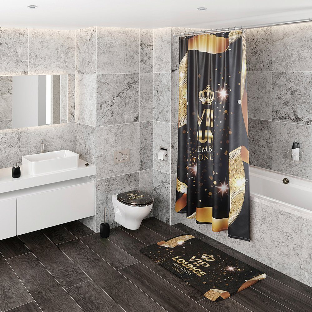 Sanilo Set badkameraccessoires VIP-Lounge bestaand uit toiletzitting, badmat en wastafelplug (set, 3-delig)