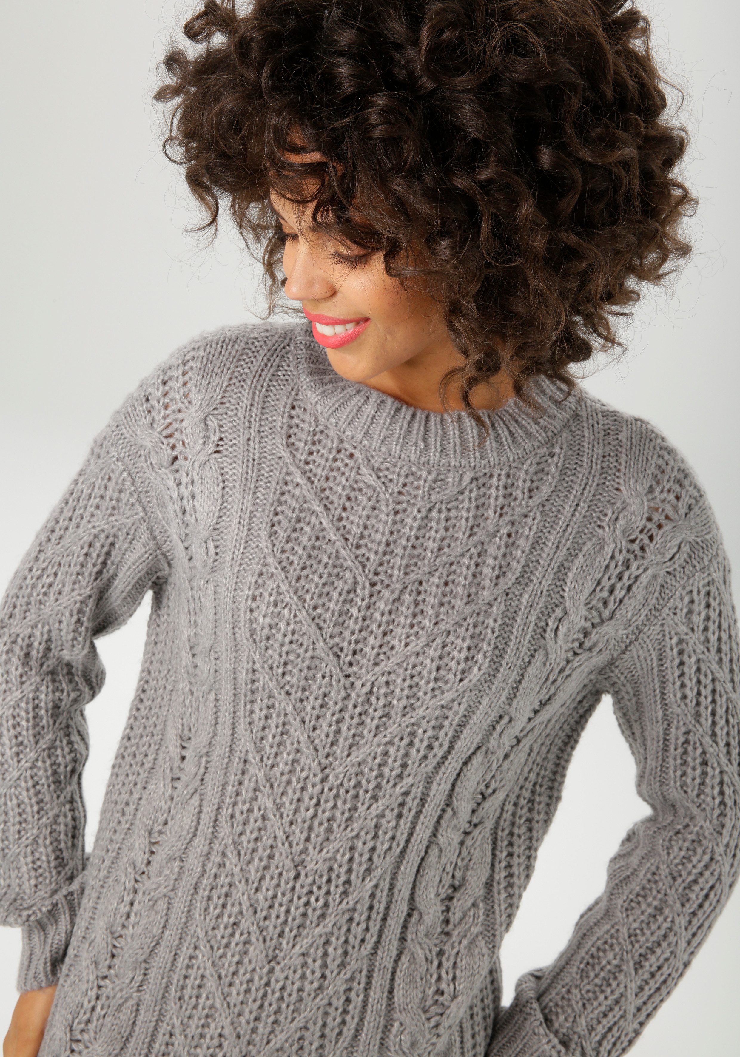 Aniston CASUAL Gebreide jurk trendy motievenmix - nieuwe collectie