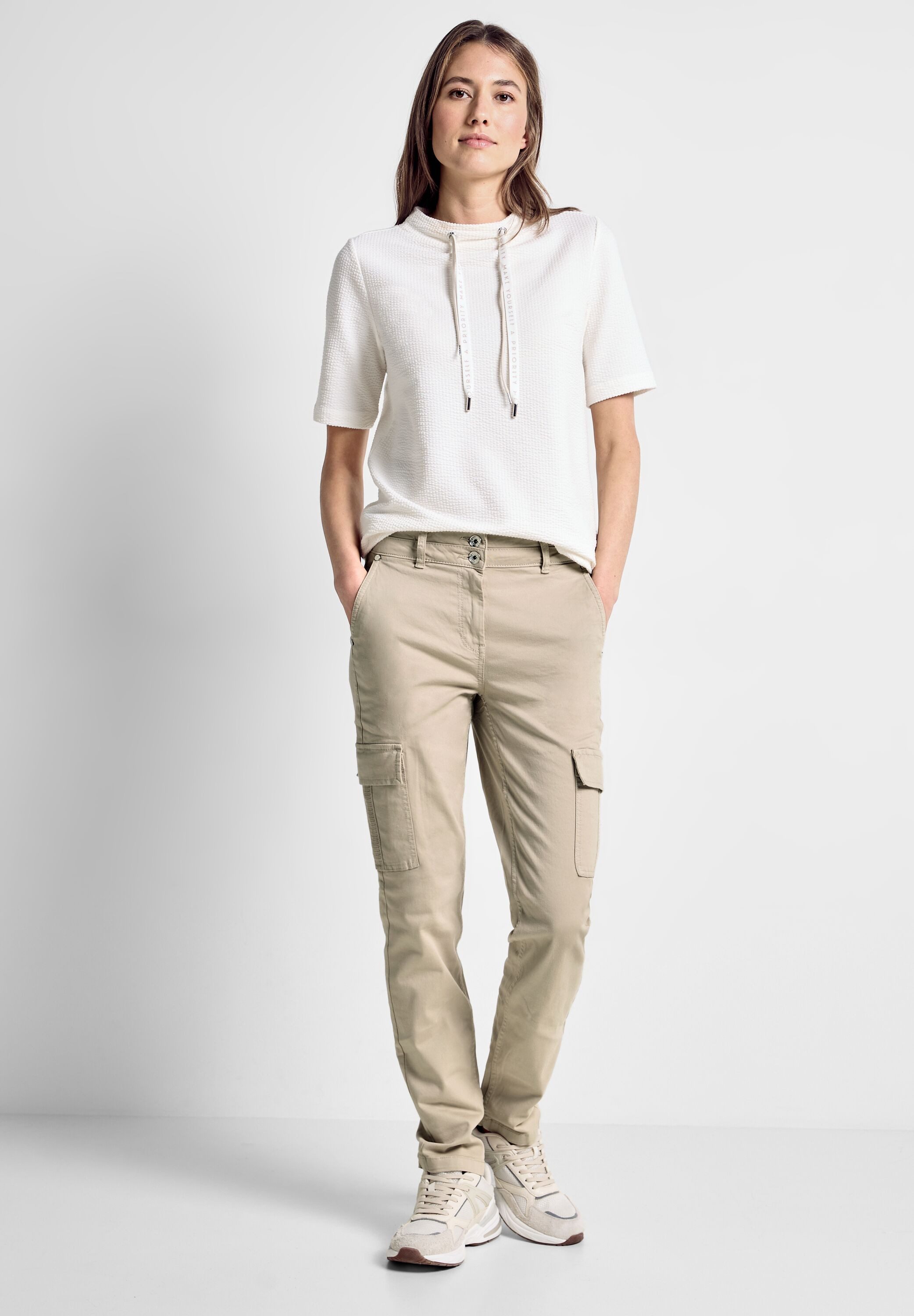 Cecil Cargobroek Stijl Toronto in slim fit en met elastaan