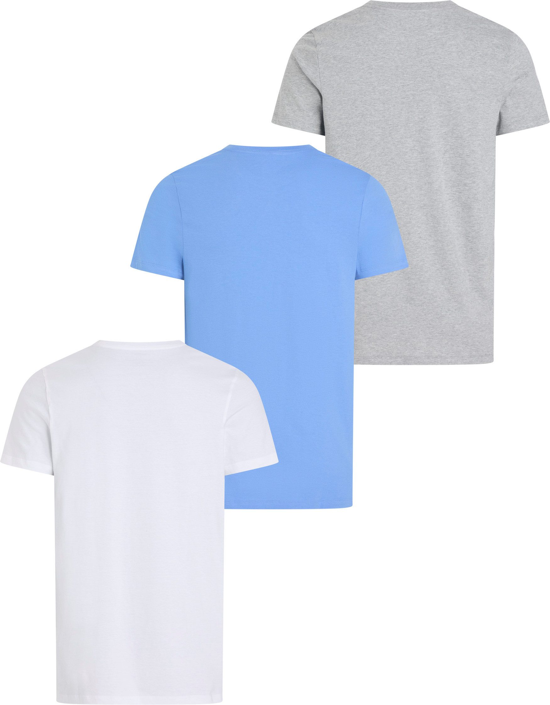 Calvin Klein T-shirt S/S CREW NECK 3PK met geborduurd logo (3-delig, Set van 3)