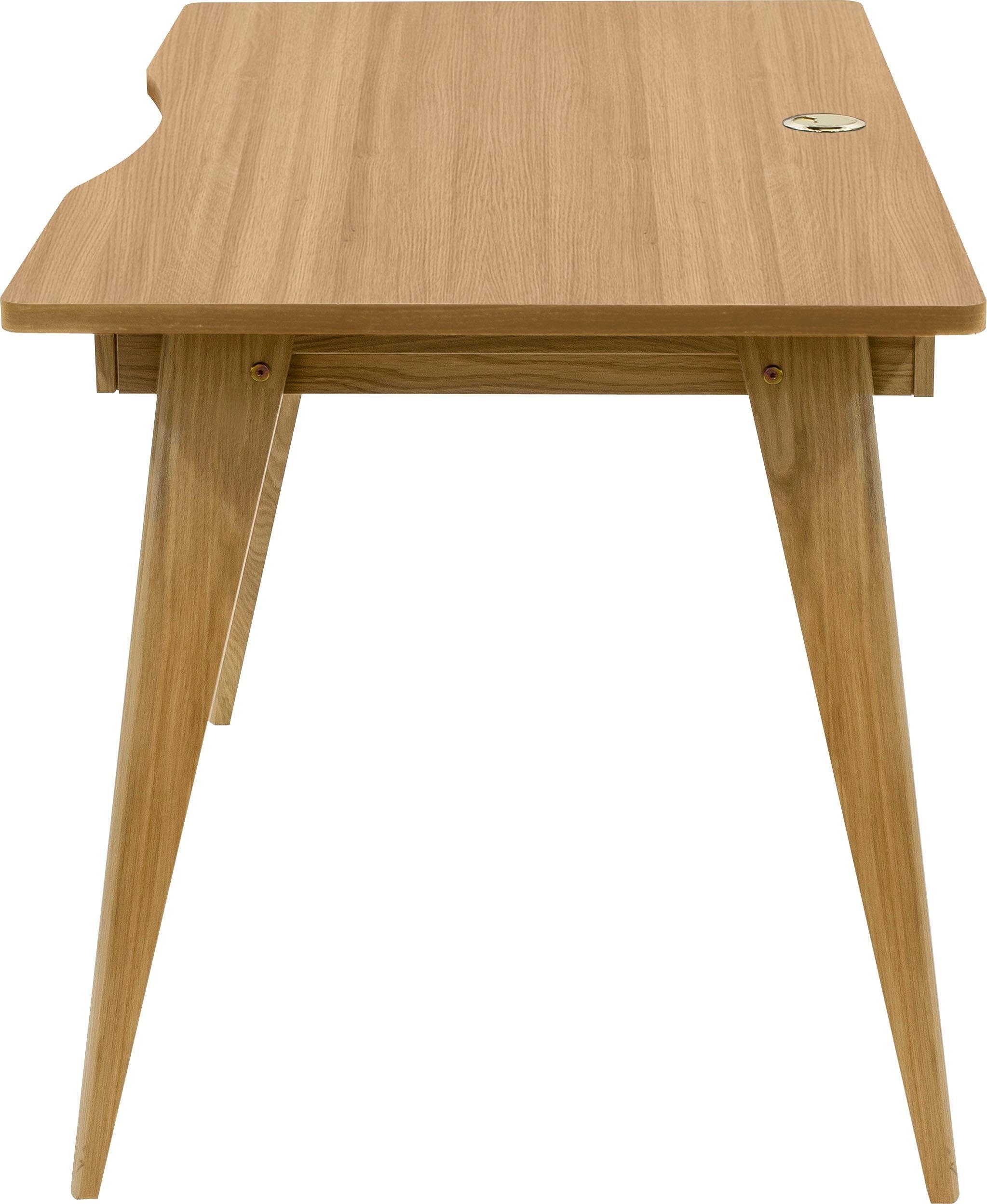 Woodman Bureau Peer in scandinavisch design, tafelpoten van massief eiken