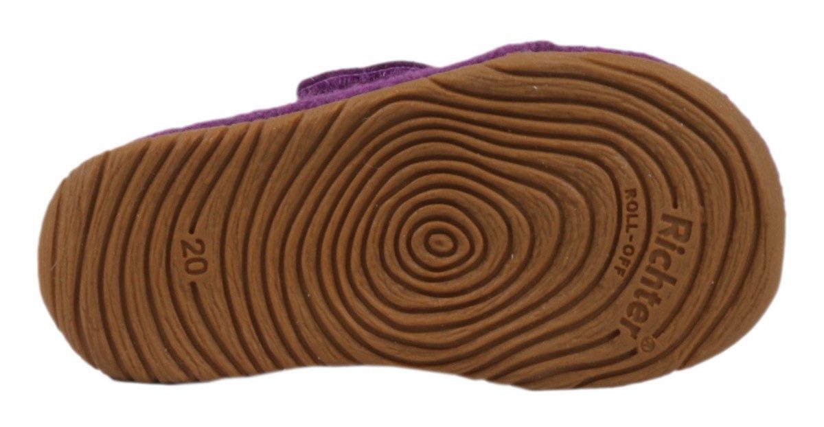 Richter Pantoffels Filzi WMS: Midden Klittenbandschoen, winterschoen met breedtemeetsysteem