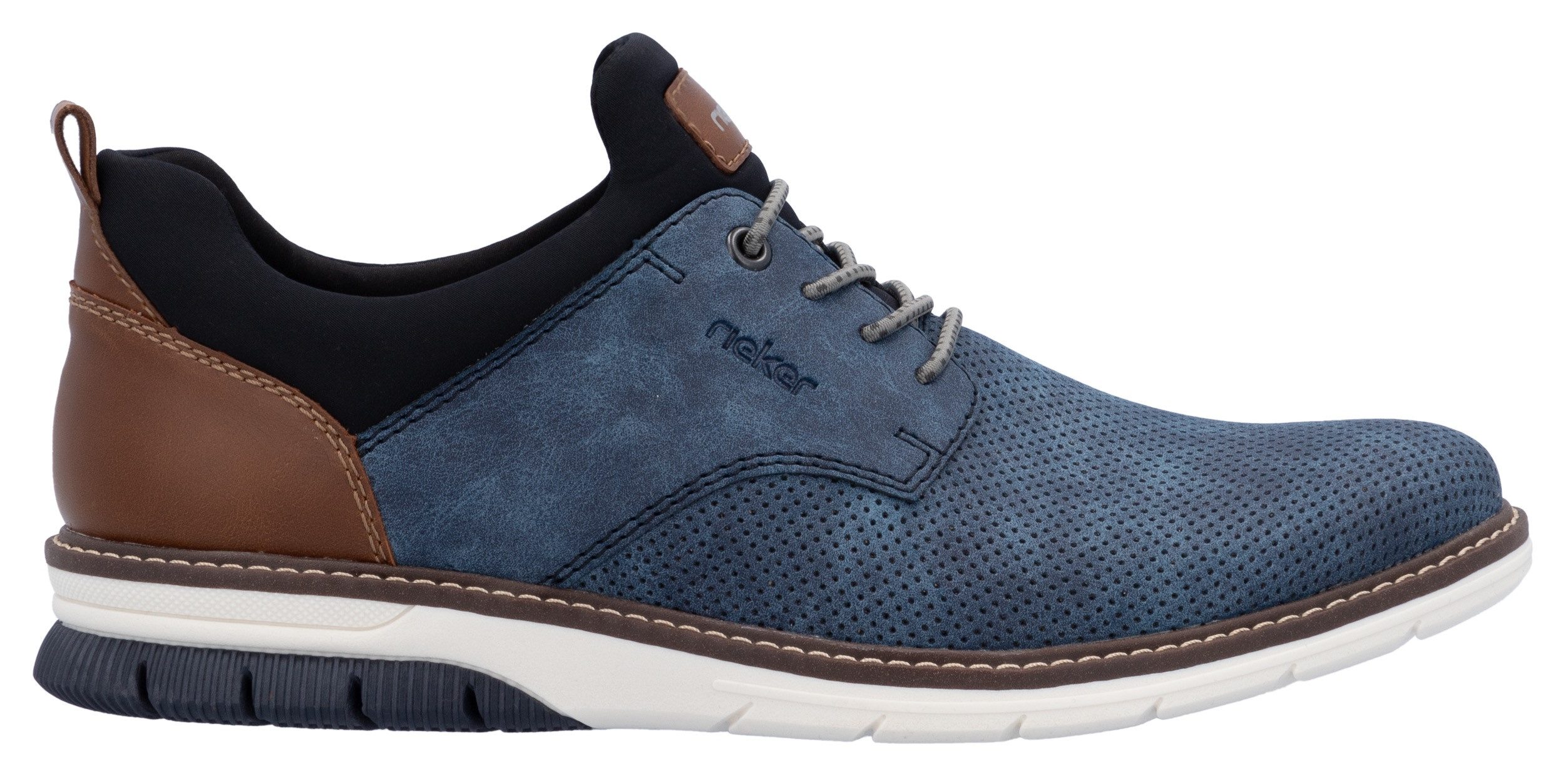 Rieker Slip-on sneakers , instapschoen, lage schoen, vrijetijdsschoen met reliëf