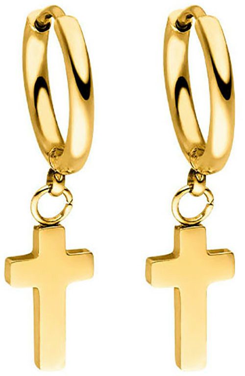 Purelei Paar creolen Sieraad cadeau Cross kruis oorbellen dames oorbellen goud(kleur)