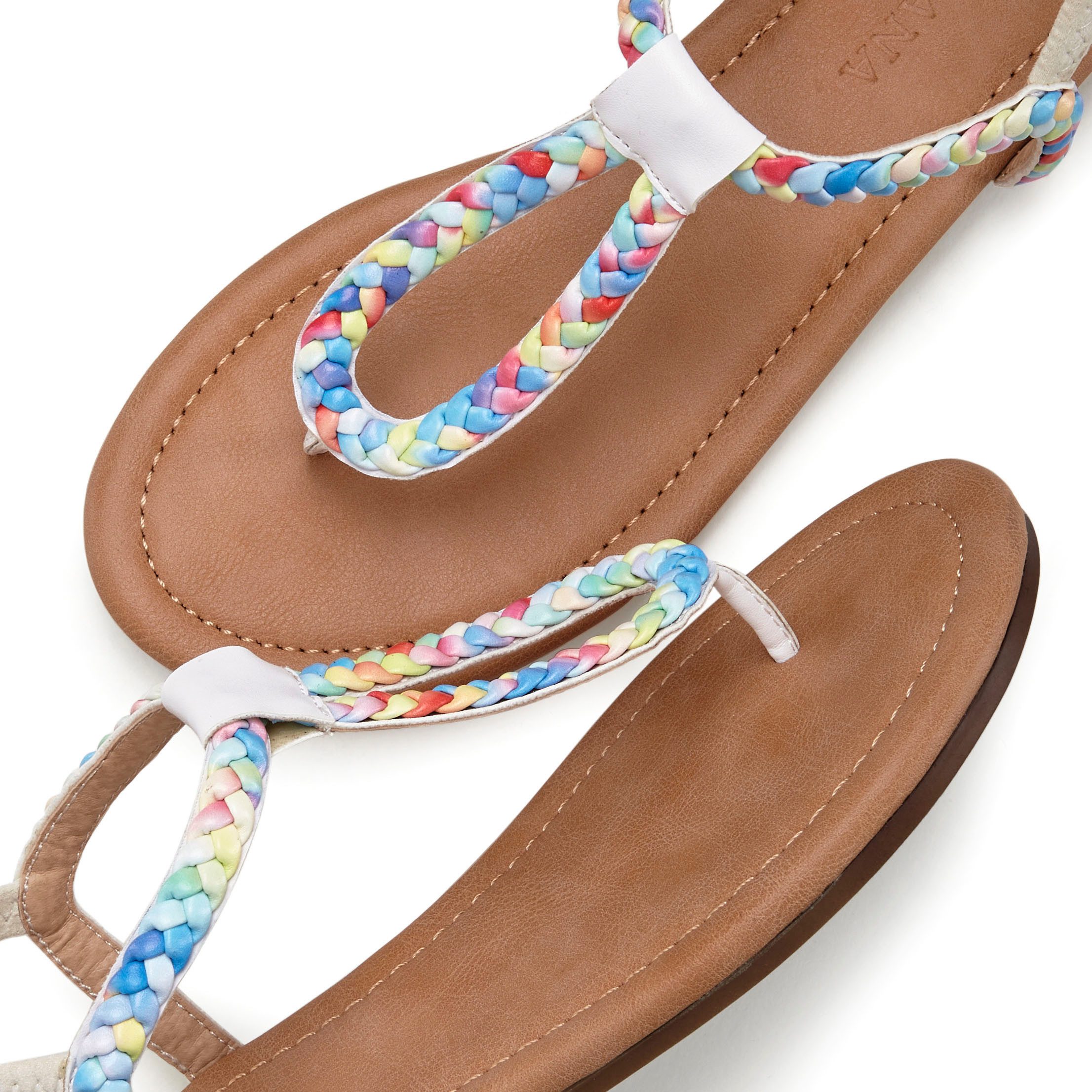 Lascana Teenslippers Sandaal in kleurrijke vlecht-look VEGAN