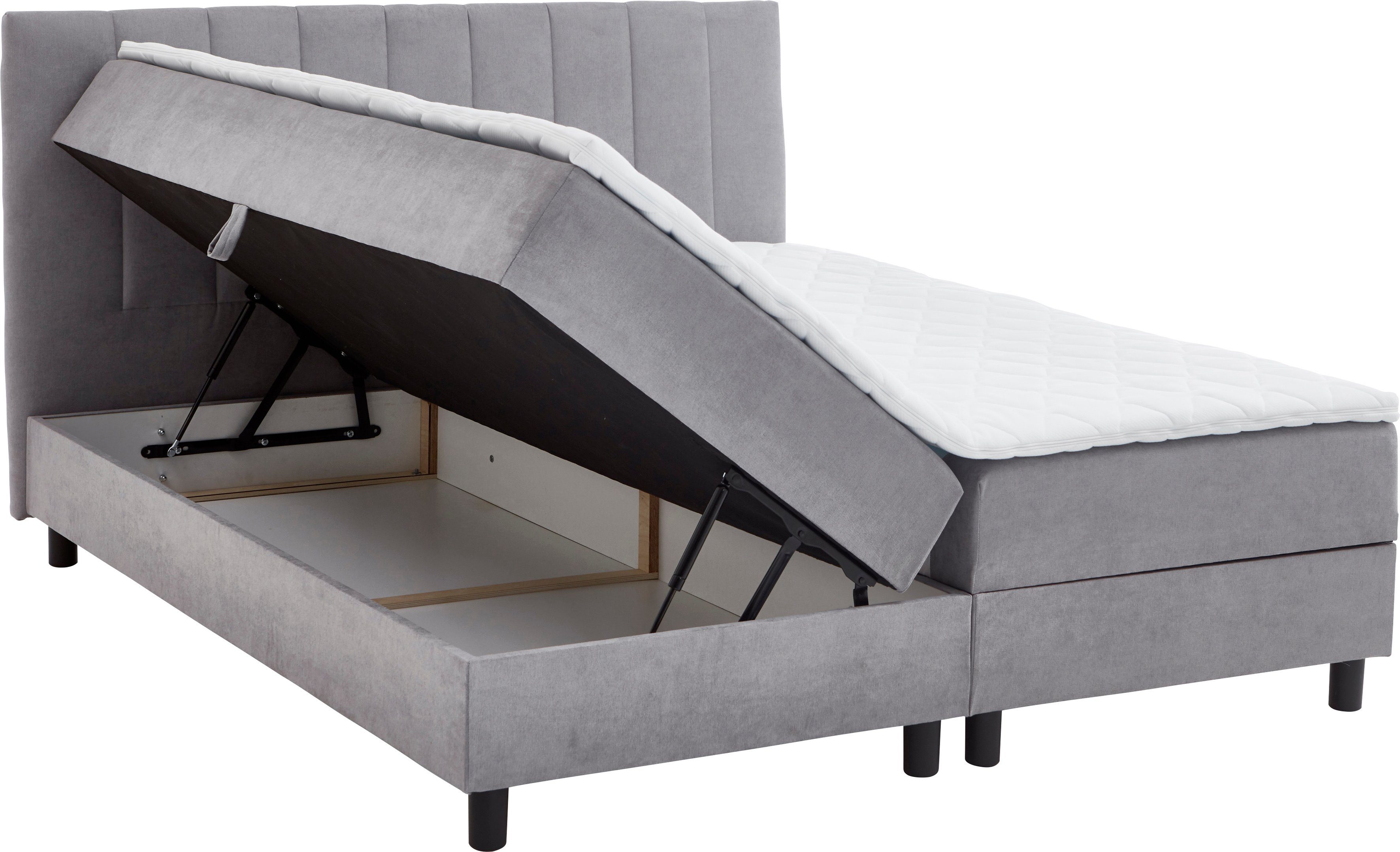 ATLANTIC home collection Boxspring Henriete Pocketveringsmatras en topmatras, naar keuze met bedkist
