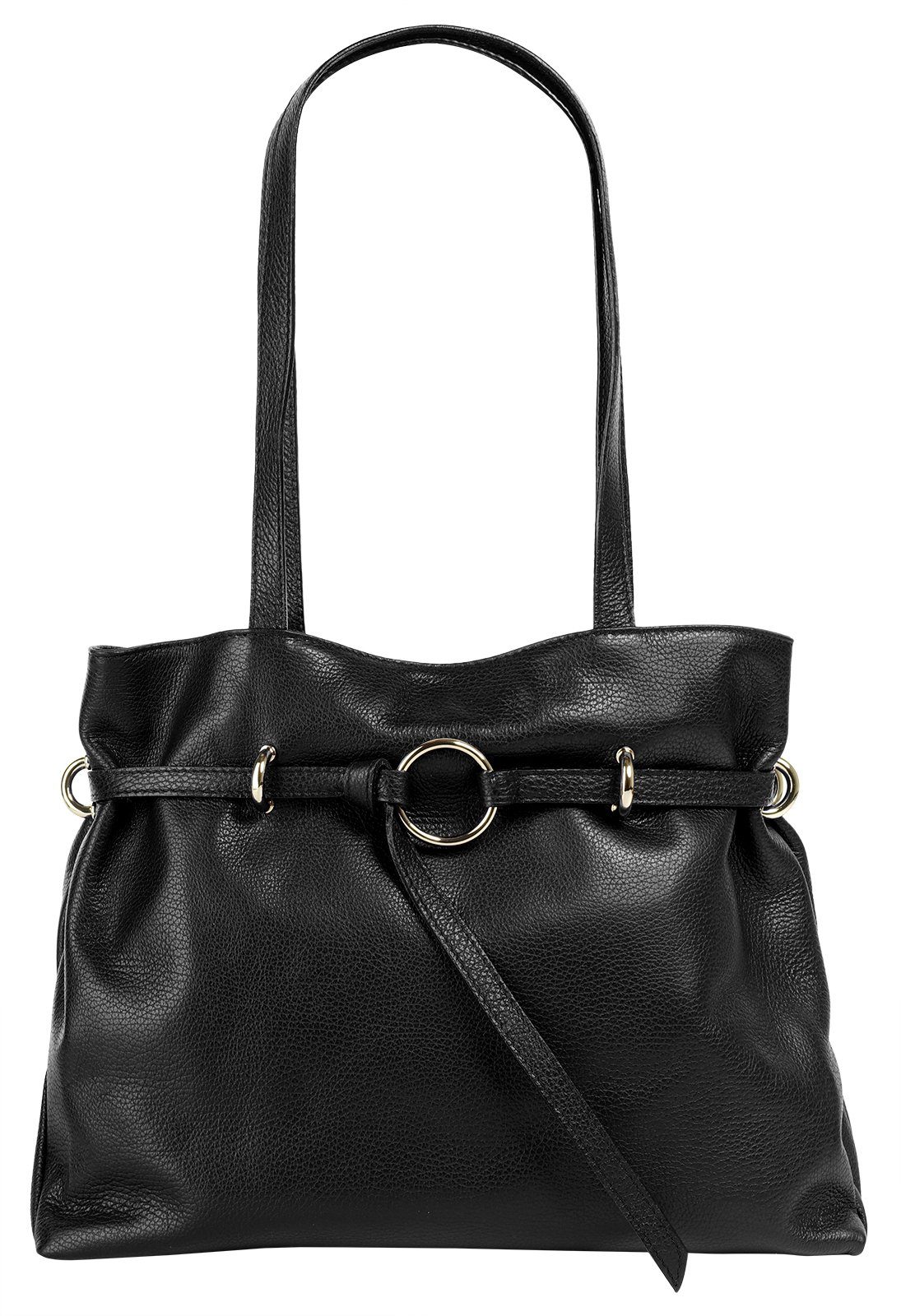 Samantha Look Tas echt leer, made in italy dames tassen maat Onesize zwart