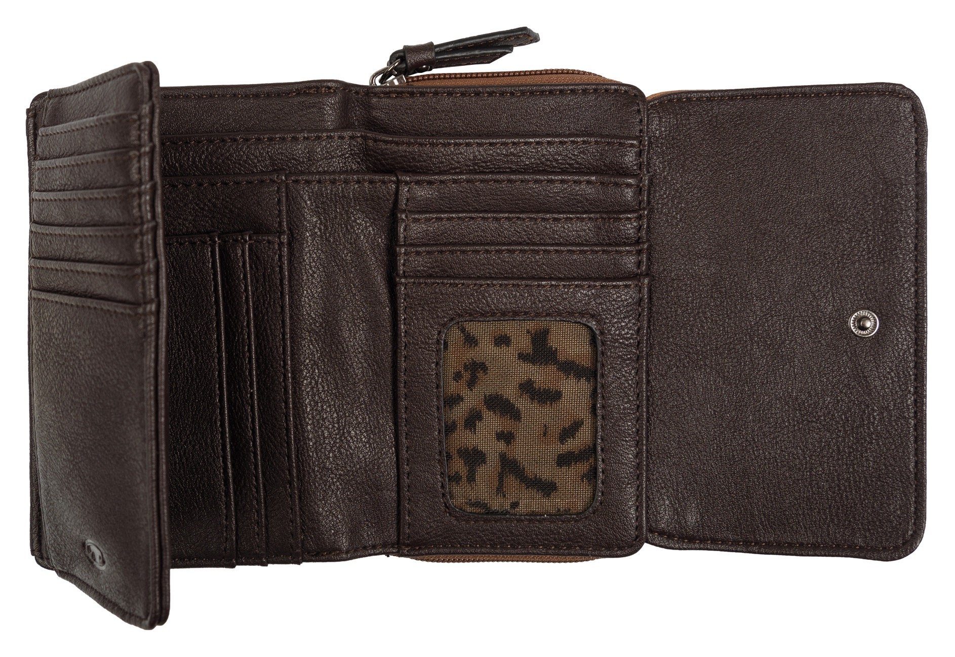 Tom Tailor Portemonnee Elin harmonieuze materiaalmix met licht contrasterende stiksels