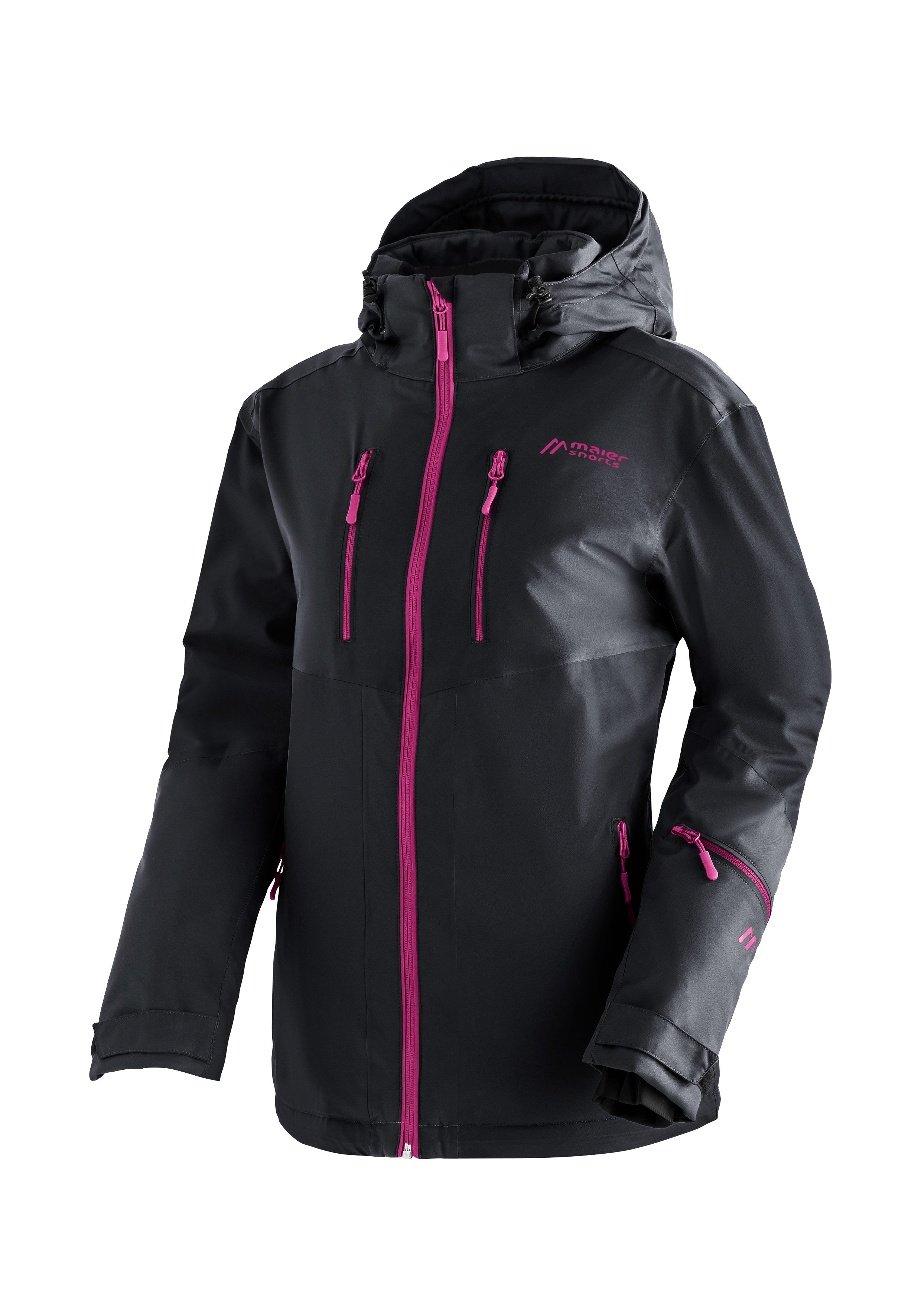 Maier Sports Ski-jack Ina Dames winterjas wind waterdicht 5 ritszakken en capuchon regular fit