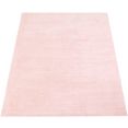 paco home vloerkleed cadiz 630 bijzonder zacht, unikleuren, wasbaar, ideaal in de woonkamer  slaapkamer roze