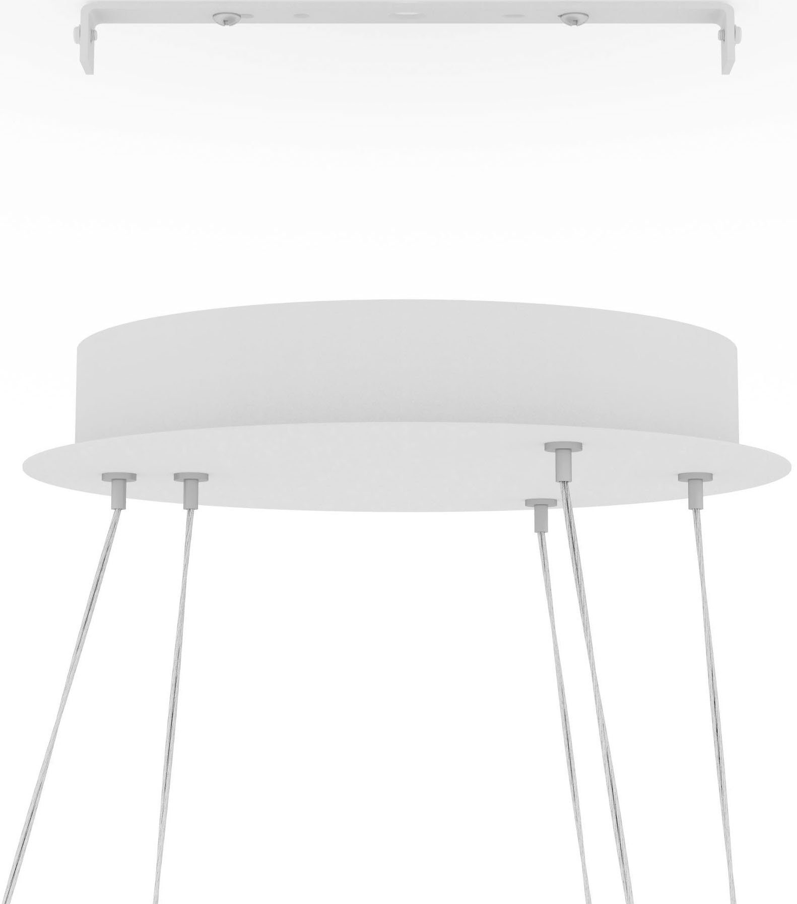 EGLO Hanglamp LOBINERO-Z hanglamp wit, instelbaar wit, ZigBee 3.0, pendellamp Timer, App/spraakbesturing Alexa, ‎‎‎‎58x58x110cm, excl. afstandsbediening (1 stuk)