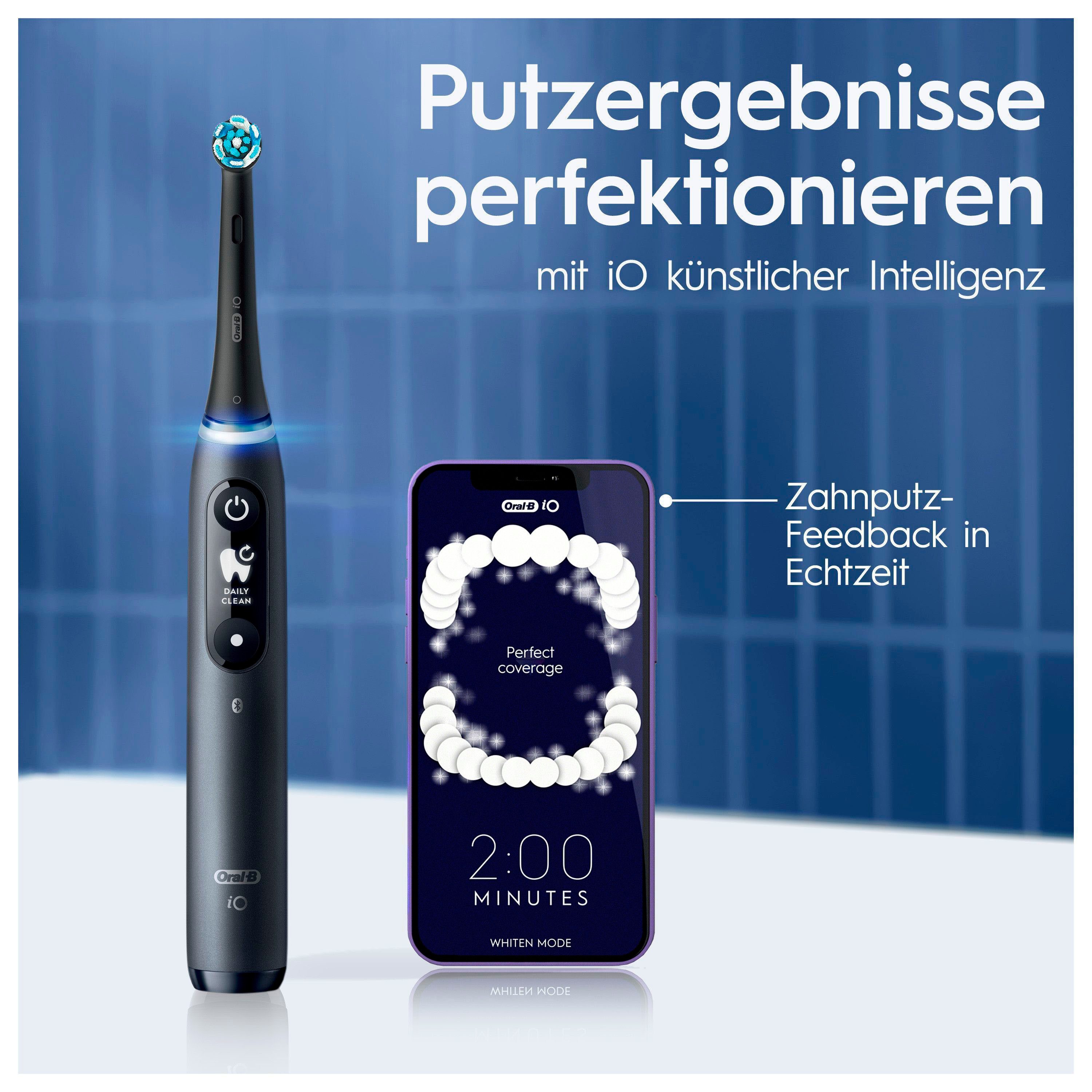 Oral B Elektrische tandenborstel IO 7 met magnet technologie, display, 5 reinigingsstanden, reisetui