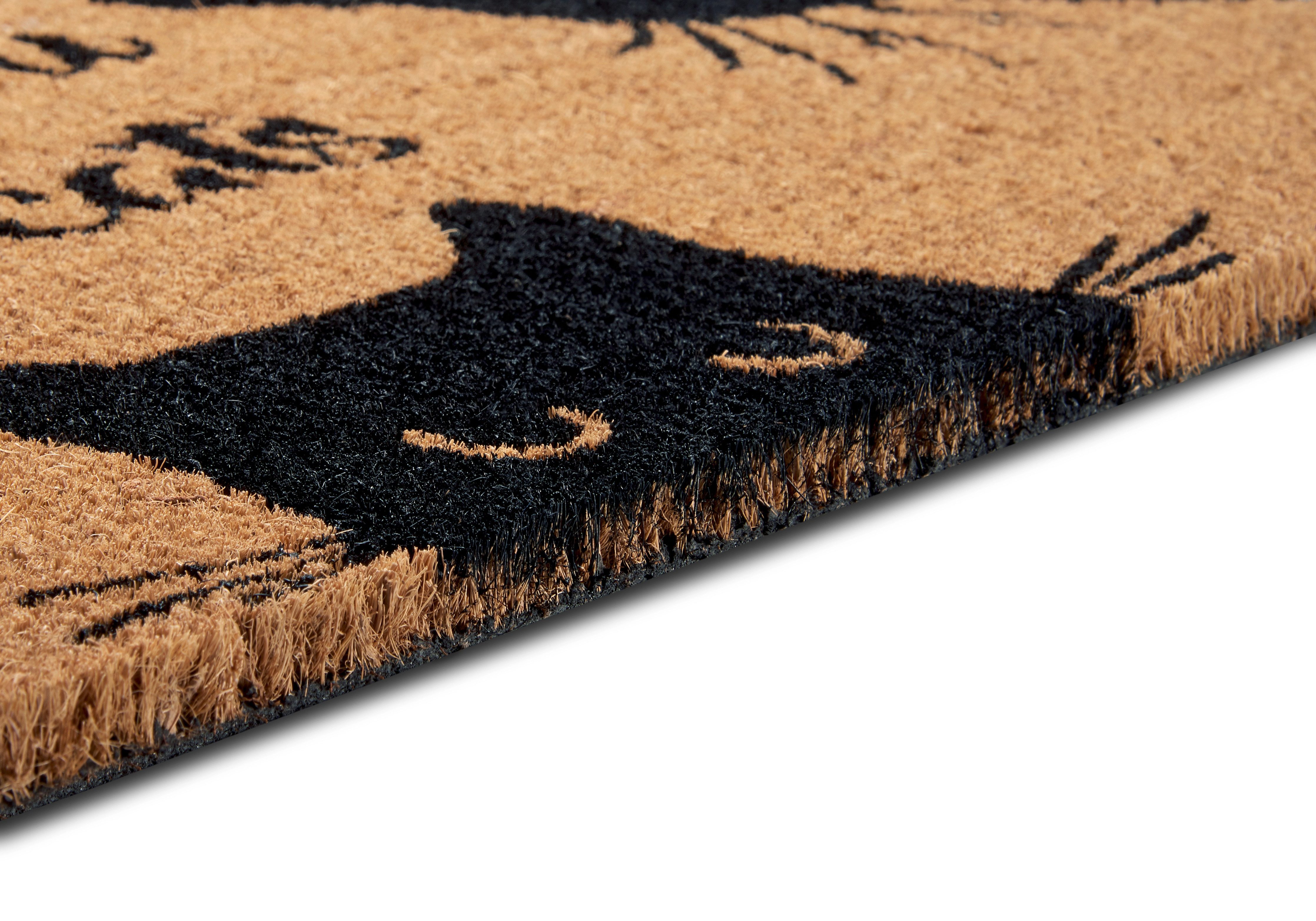 HANSE Home Mat Mix Mats Kokos Cat Fan, deurmat Kokos, vuilopvangmat, outdoor, antislip, binnen, kokosmat, gang