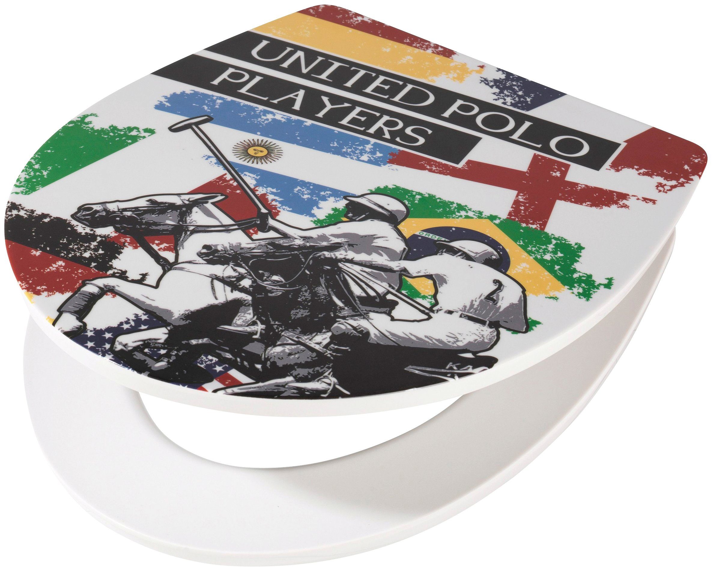 ADOB Toiletzitting United Polo Soft-closemechanisme, voor het schoonmaken met één druk op de knop afneembaar