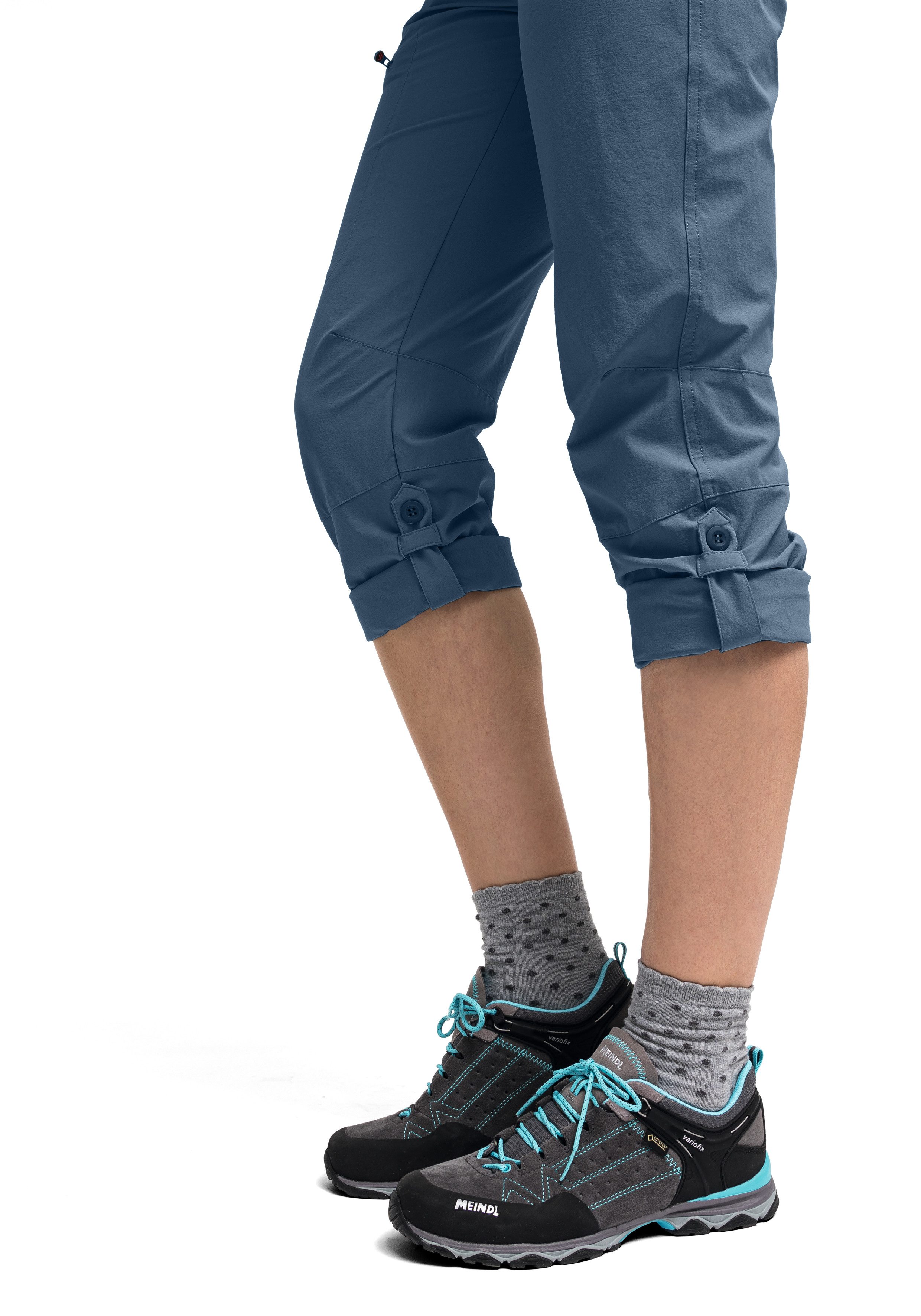 Maier Sports Functionele broek Lulaka Dames wandelbroek, ventilerende outdoorbroek met oprolfunctie