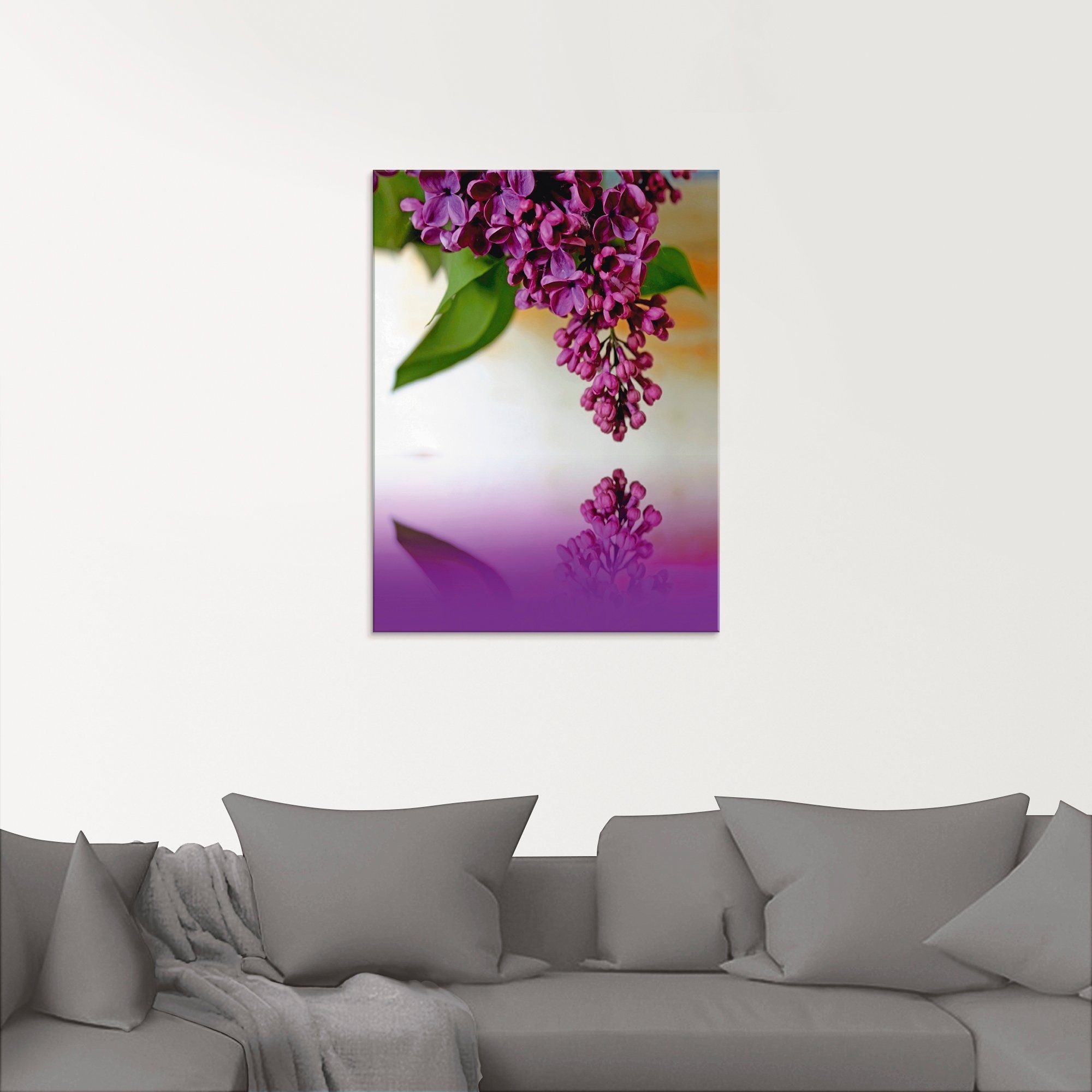 Artland Print op glas Lila in verschillende maten