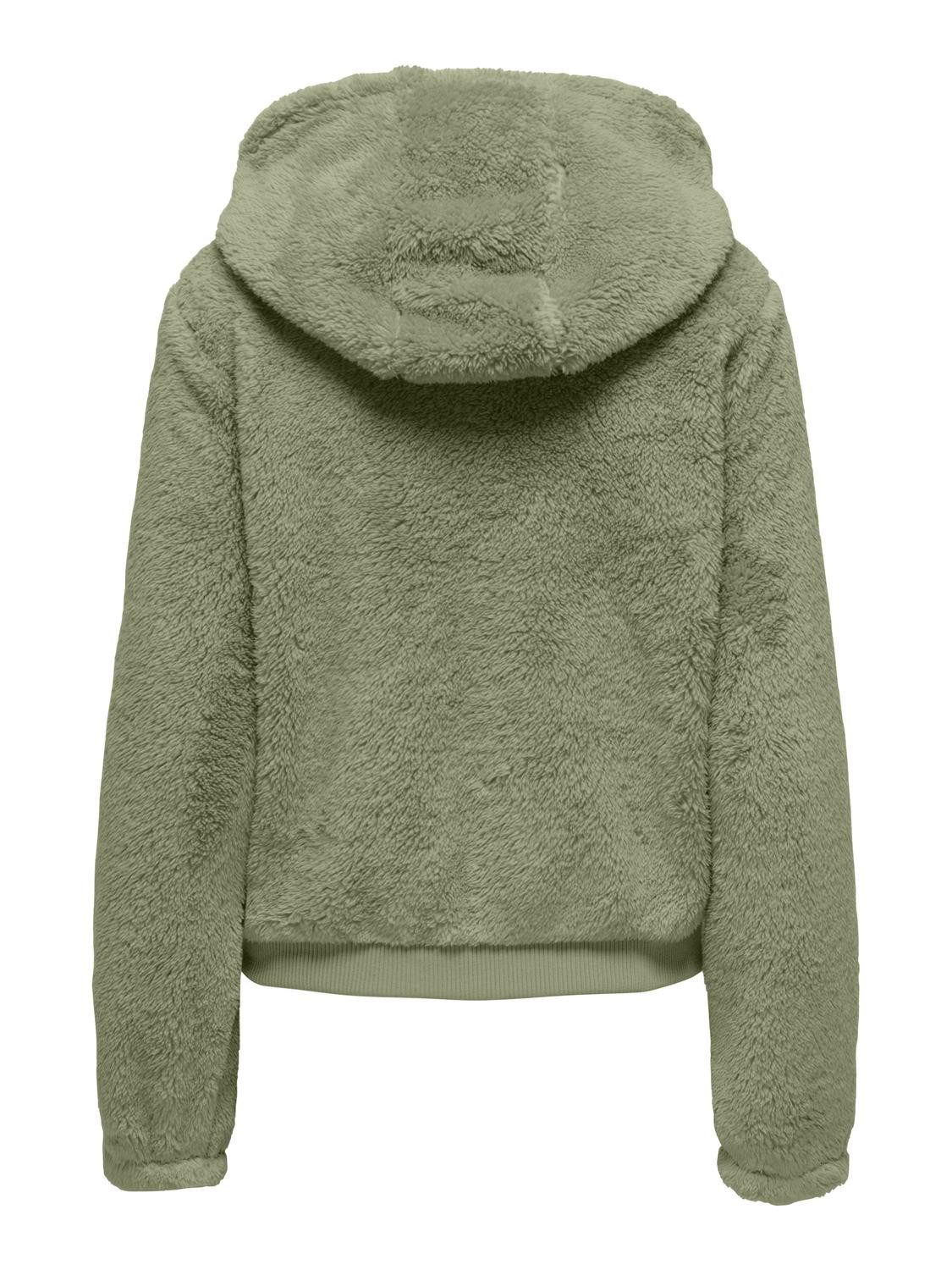 Only Pluche jas met capuchon ONLNEWANNA CONTACT SHERPA JKT OTW NOOS