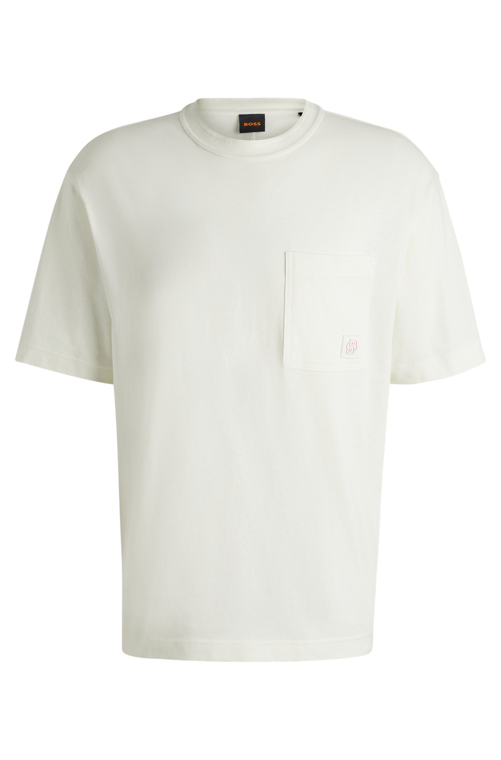 Boss Orange T-shirt Te cotton met logobadge