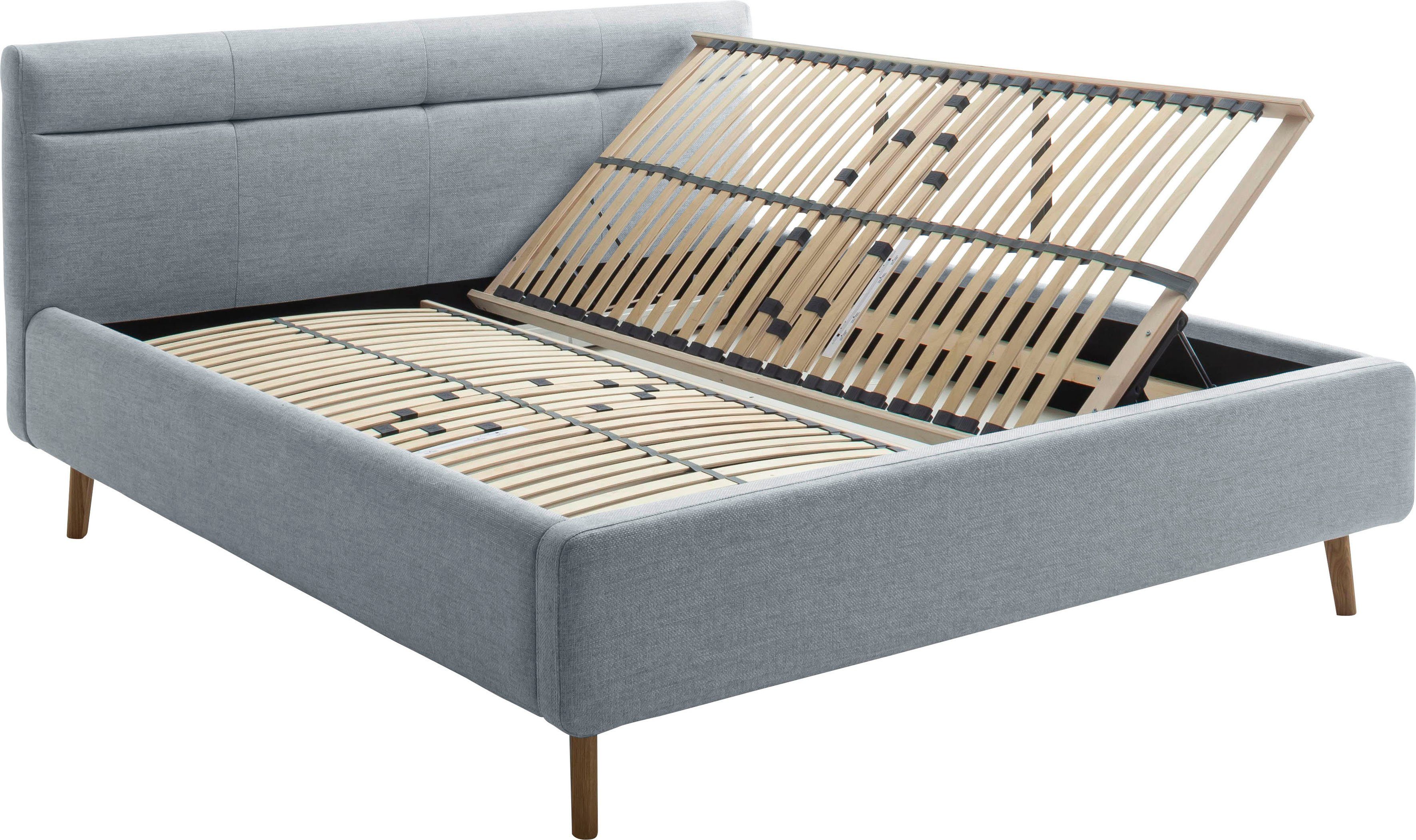 meise.möbel Gestoffeerd bed Lotte met lattenbodem en bedkist