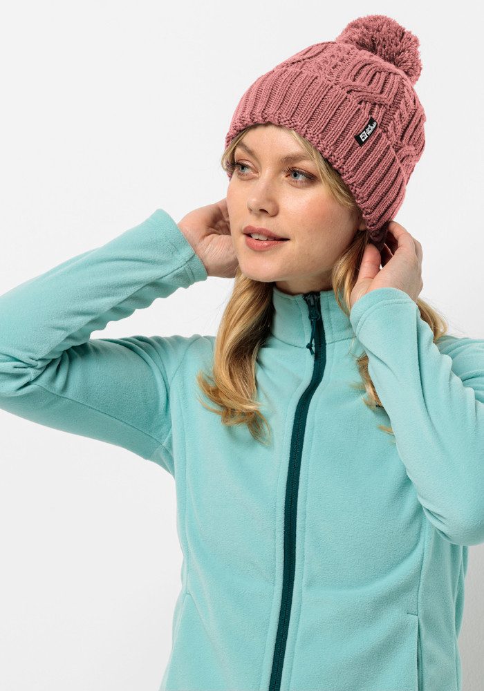 Jack Wolfskin Pomponmuts POMPOM BEANIE mutsen maat One Size rood