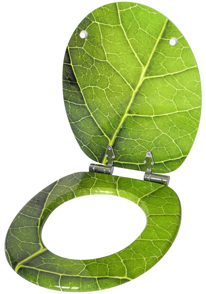 Sanilo Set badkameraccessoires Blad bestaand uit toiletzitting, badmat en wastafelplug (complete set, 3-delig)