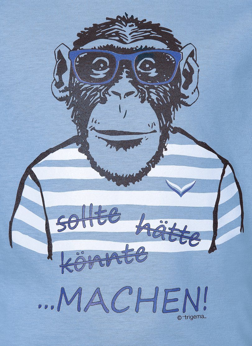 Trigema T-shirt TRIGEMA T-shirt met grote apenprint (1-delig)