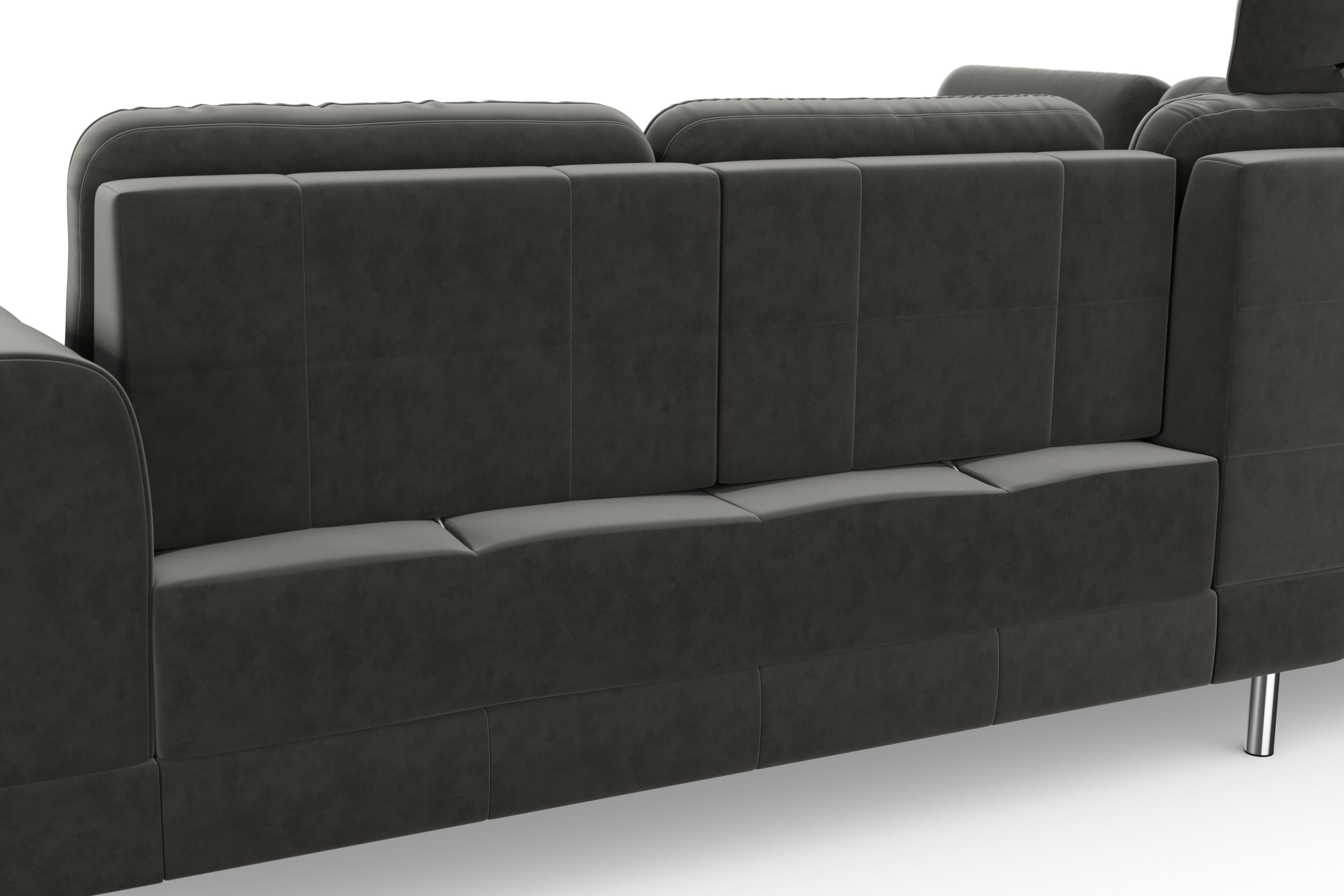 sit&more Hoekbank Bendigo L-vorm inclusief zitdiepteverstelling, bodemvrijheid 12 cm, in 2 pootkleuren