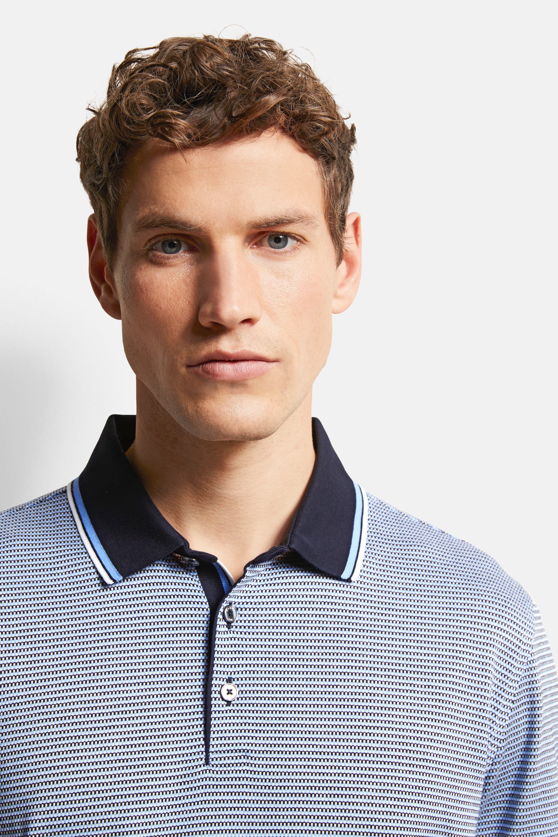 Bugatti Poloshirt met 3-tone dessin