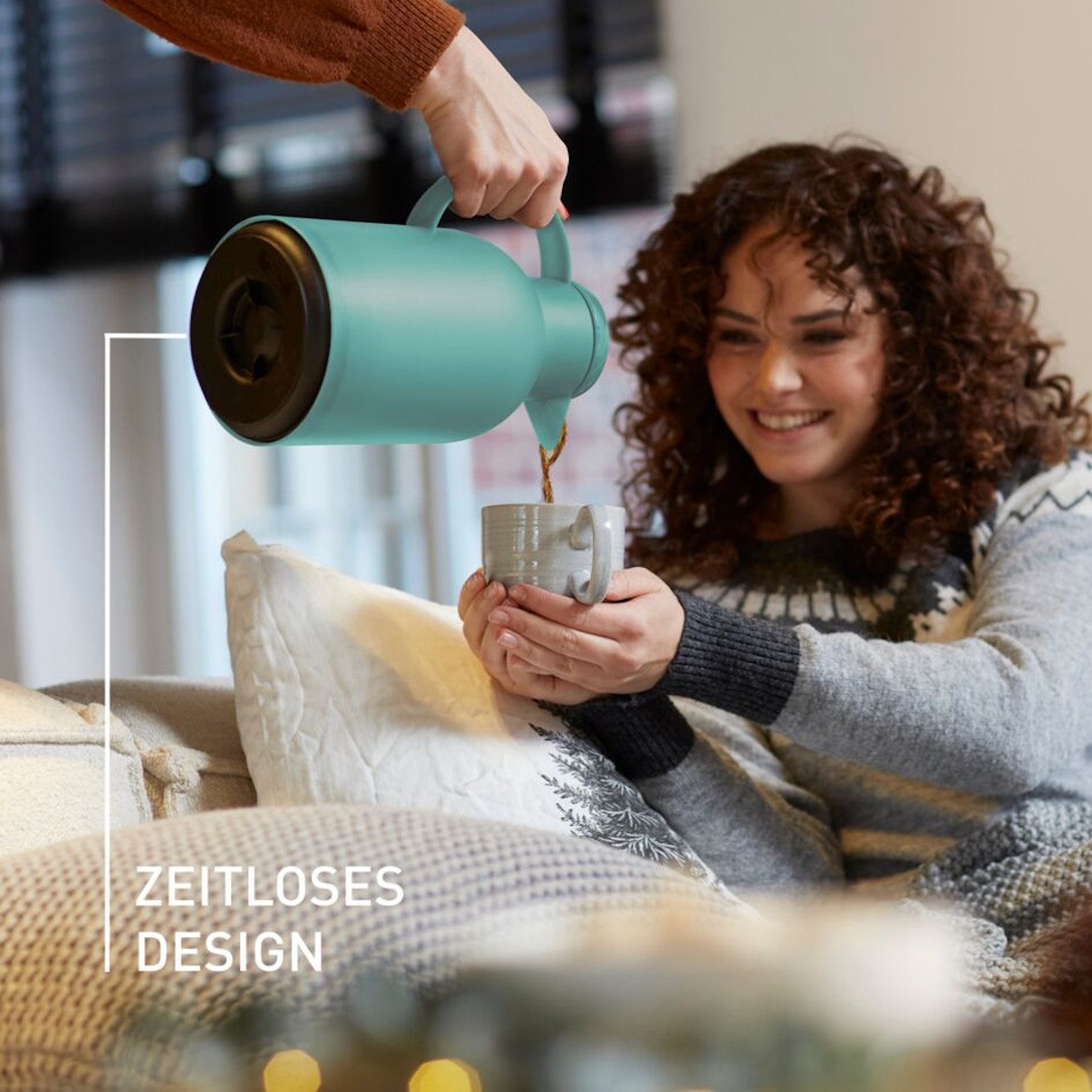 Emsa Thermoskan Samba XXL-model, tijdloos design, eenvoudige drukknop, 24u koud, 12u warm