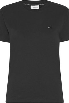 calvin klein curve shirt met ronde hals inclusive small ck c-neck top zwart