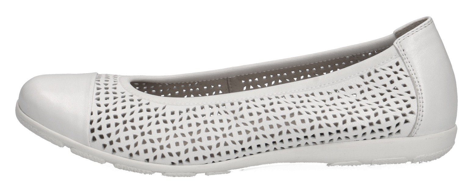 Caprice Ballerina's slipper, comfortabele schoen, instapschoen met perforatie