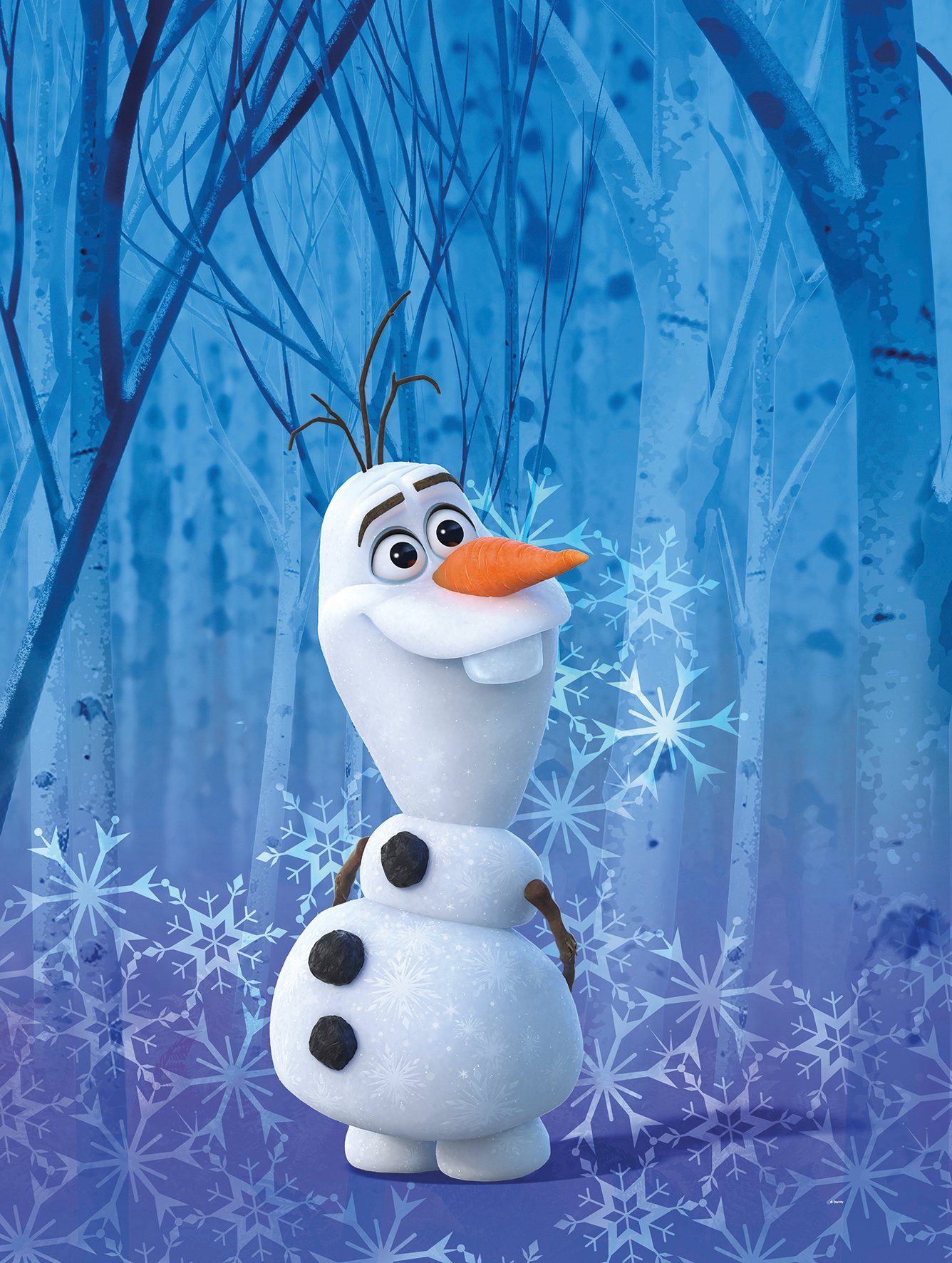 Komar wanddecoratie Frozen Olaf Crystal, zonder lijst