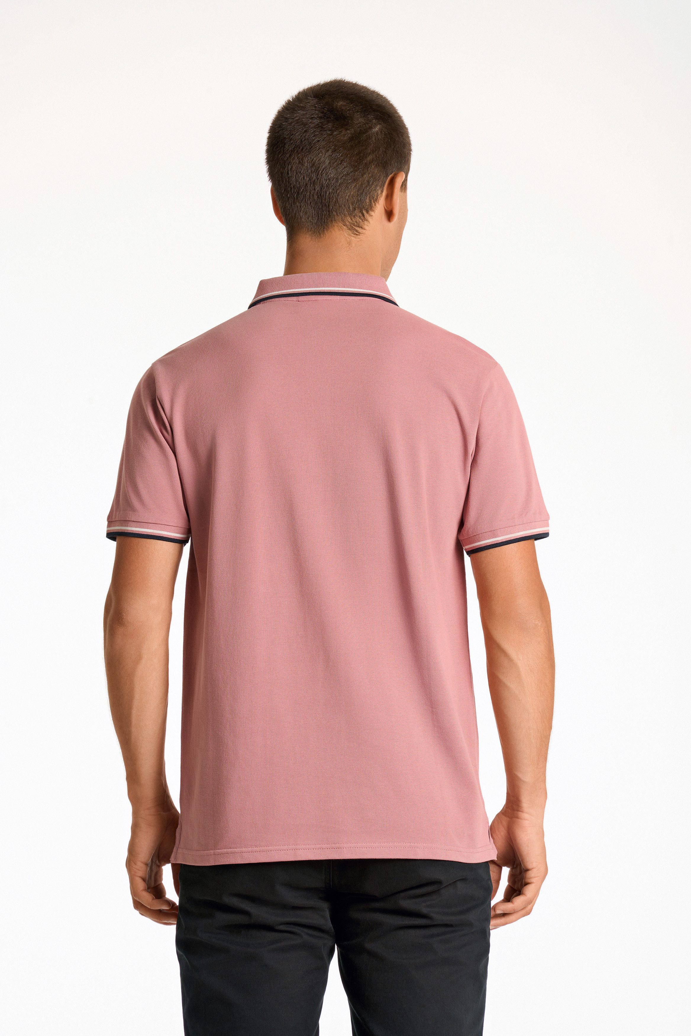 LINDBERGH Poloshirt met logo-borduursel en contrasterende boorden